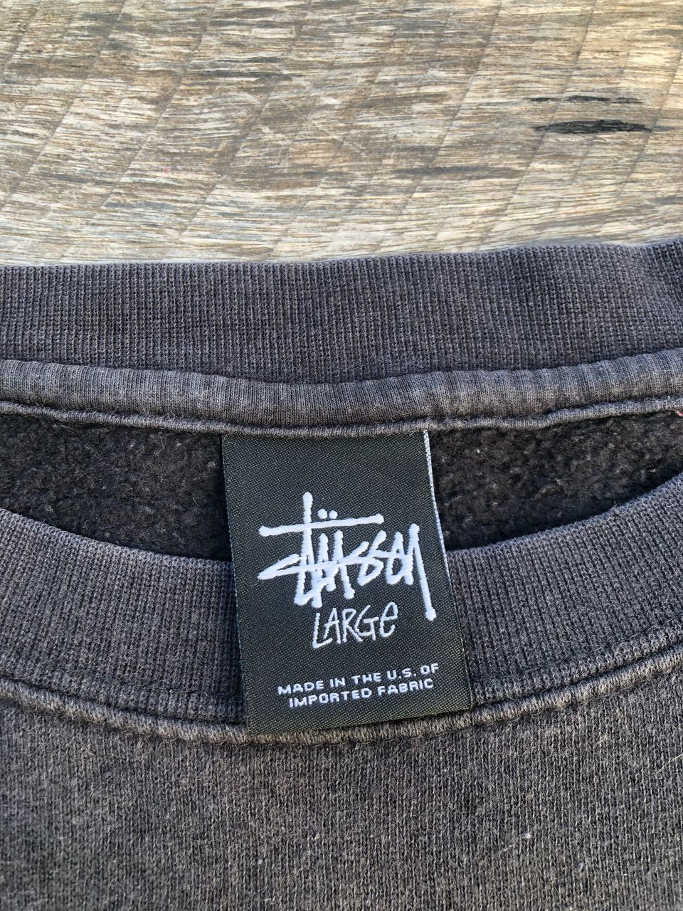 Stussy × Vintage Vintage 00s Stussy N4 Big Logo Faded Sweatshirt Size US L / EU 52-54 / 3 - 3 Thumbnail