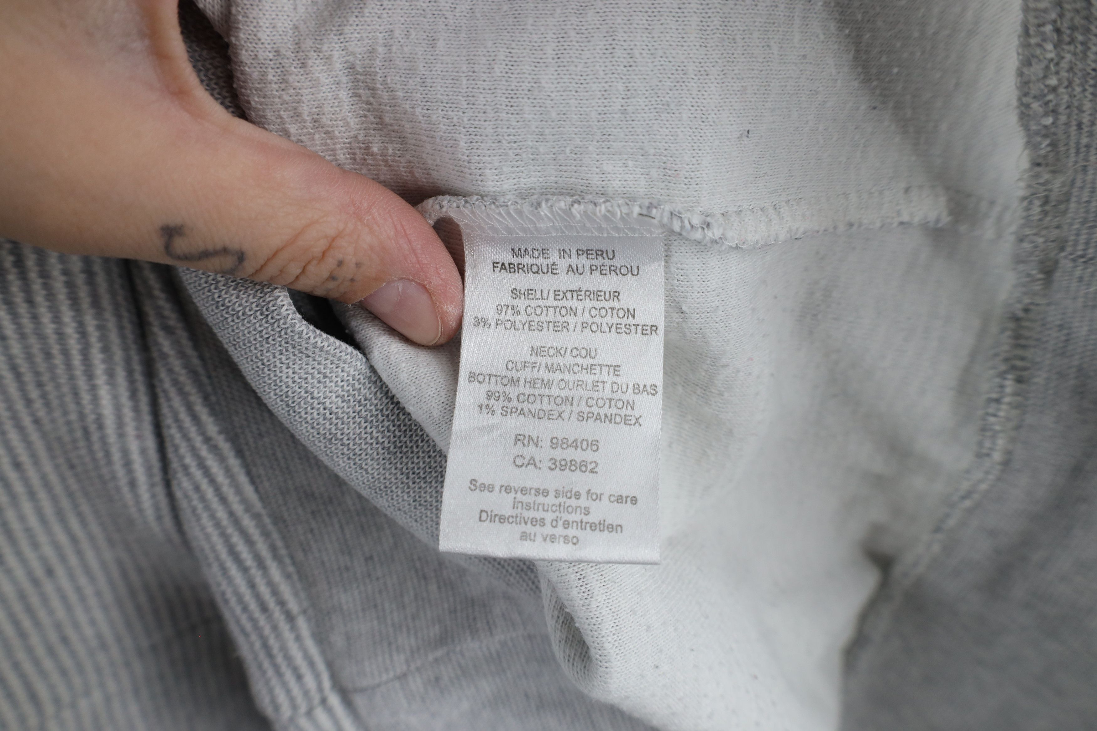 Theory × Vintage Theory Danen Indicative Striped Crewneck Sweatshirt Gray Size US M / EU 48-50 / 2 - 5 Thumbnail