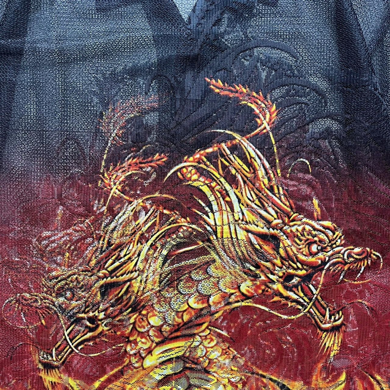 Taiga Y2K Dragon Fire Flame Shirt Size US XL / EU 56 / 4 - 13 Thumbnail