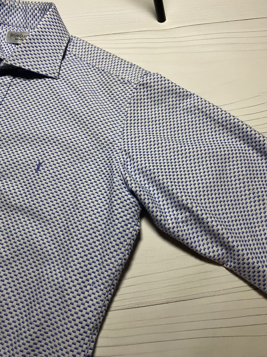 Vintage × Yves Saint Laurent Vintage Yves Saint Laurent embroidered logo button up shirt Size US L / EU 52-54 / 3 - 11 Thumbnail