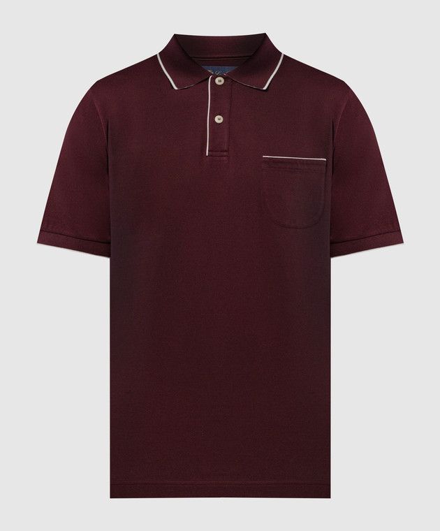 Loro Piana o1w1db10125 FAI0485 Regatta Polo Shirt in Burgundy Size US M / EU 48-50 / 2 - 1 Thumbnail