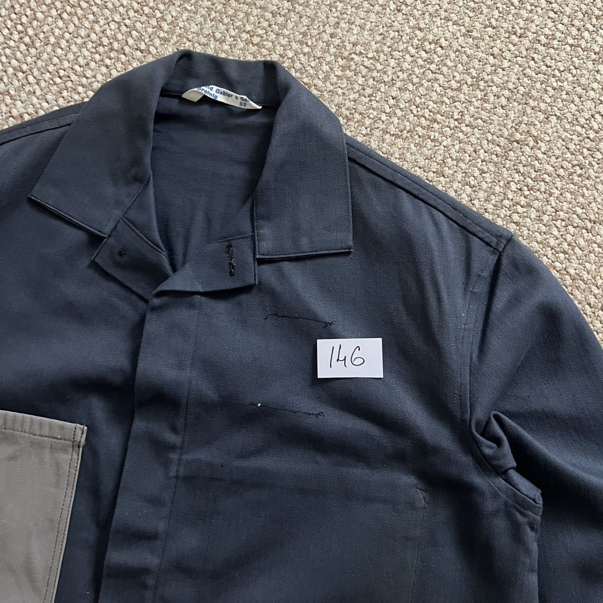 Vintage Herringbone vintage patchwork pockets french work jacket Size US L / EU 52-54 / 3 - 8 Thumbnail