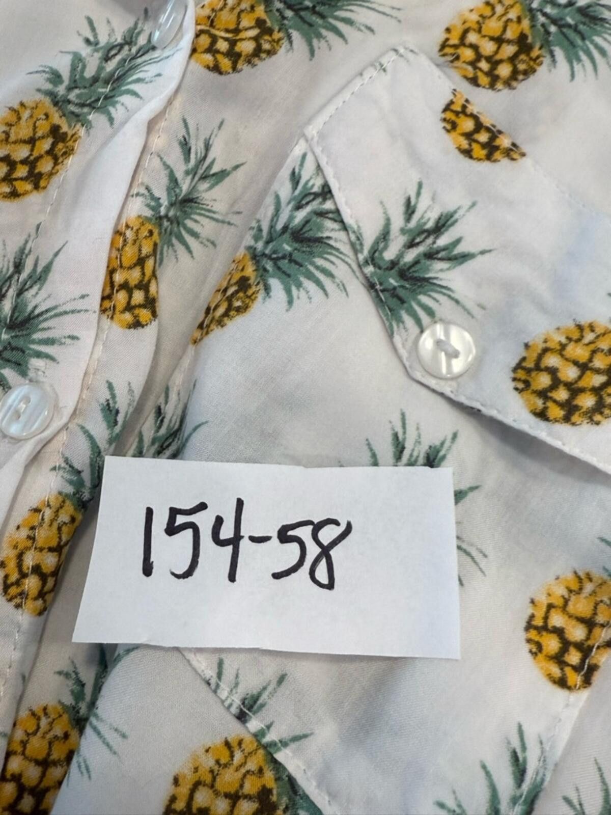 Other Love Notes pineapple novelty print button up shirt SZ M Size M / US 6-8 / IT 42-44 - 11 Thumbnail