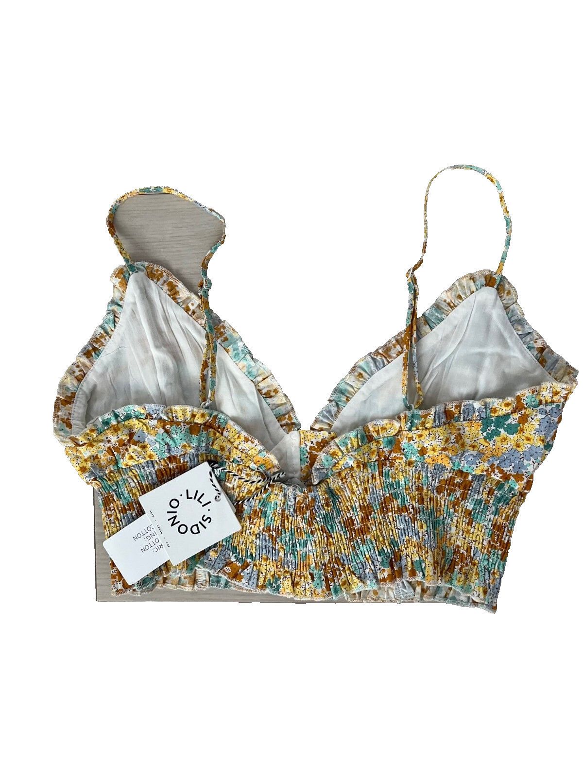Other Lili Sidonio Printed Crop Floral Top Mint Klint ( L ) Size L / US 10 / IT 46 - 4 Thumbnail