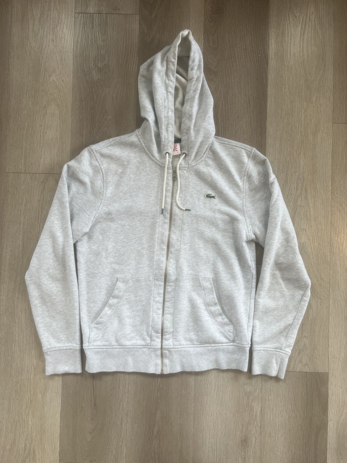 Lacoste Lacoste L!ve Heathered Gray French Terry Hoodie Size US M / EU 48-50 / 2 - 1 Thumbnail