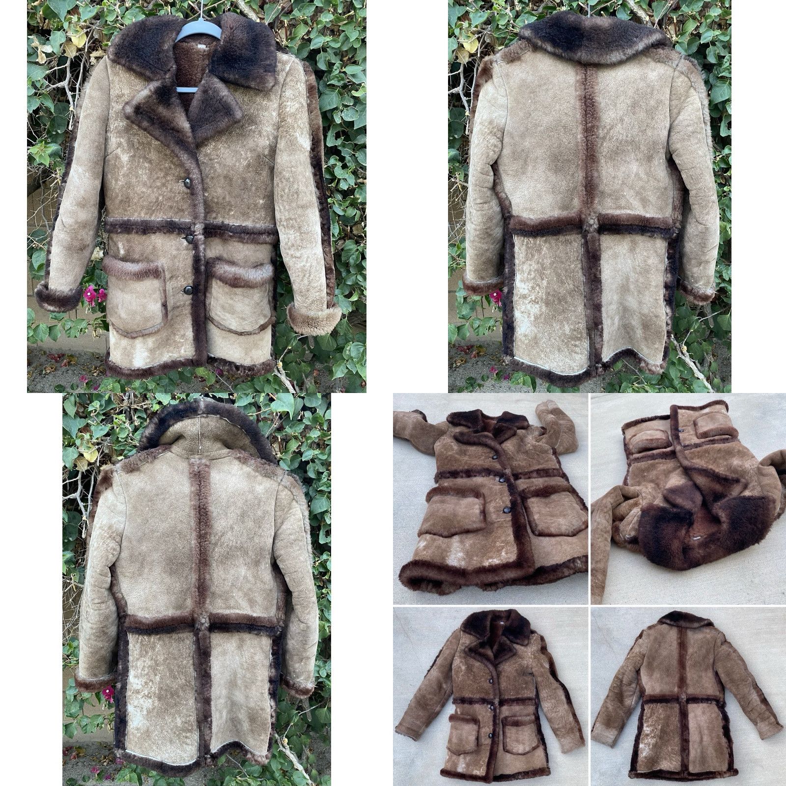 Vintage VINTAGE Womens Coat Leather Brown Shearling Wool Lining 6 Cowgirl Outdoor Casual Travel Shirt/Coat (depending) Size M / US 6-8 / IT 42-44 - 8 Thumbnail