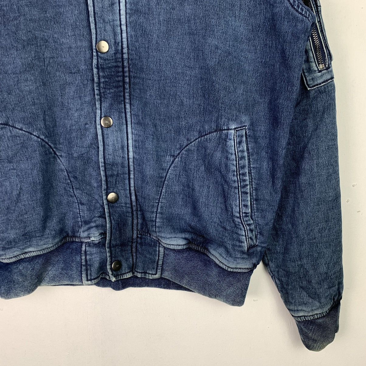 Vintage × Zara Vintage Zara 1975 Denim Bomber Jacket Size US M / EU 48-50 / 2 - 4 Thumbnail