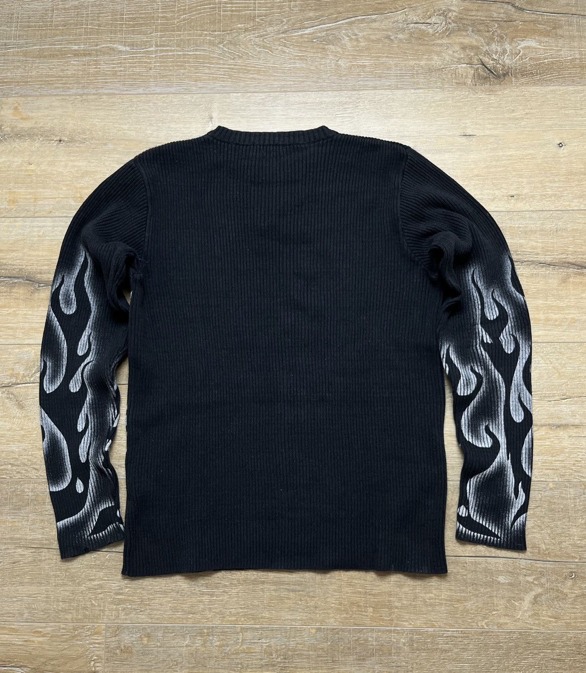Diesel 00S PAINTED JAPAN DIESEL STYLE KNIT RIBBED SWEATER Y2K Size US S / EU 44-46 / 1 - 10 Thumbnail