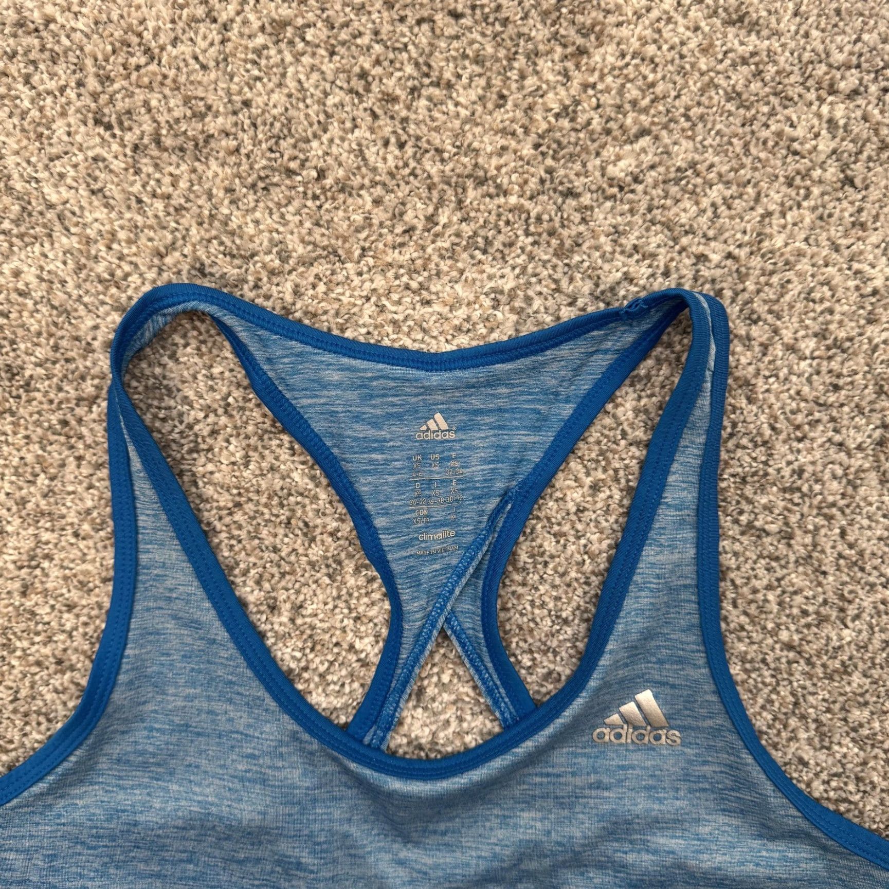 Adidas Adidas Tank Top Womens XS Blue Climalite Racerback Athletic Workout Shirt Size XS / US 0-2 / IT 36-38 - 5 Thumbnail