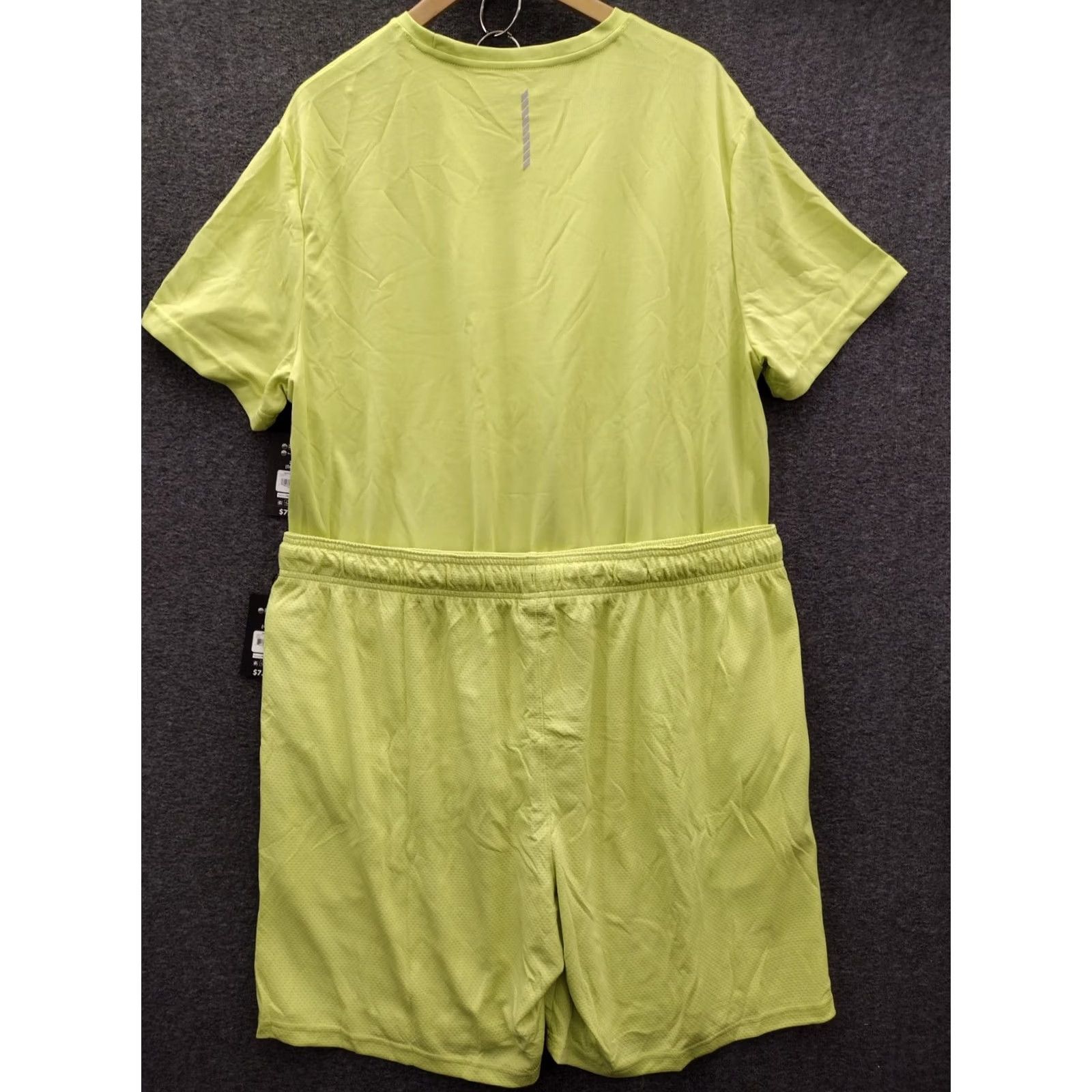 Athletic Works Athletic Works Dri Works Acid Yellow Quick Moisture Wicking T-Shirt & Shorts 2XL Set Men Yellow 2XL Outfit/Set Mens Size US XXL / EU 58 / 5 - 2 Thumbnail