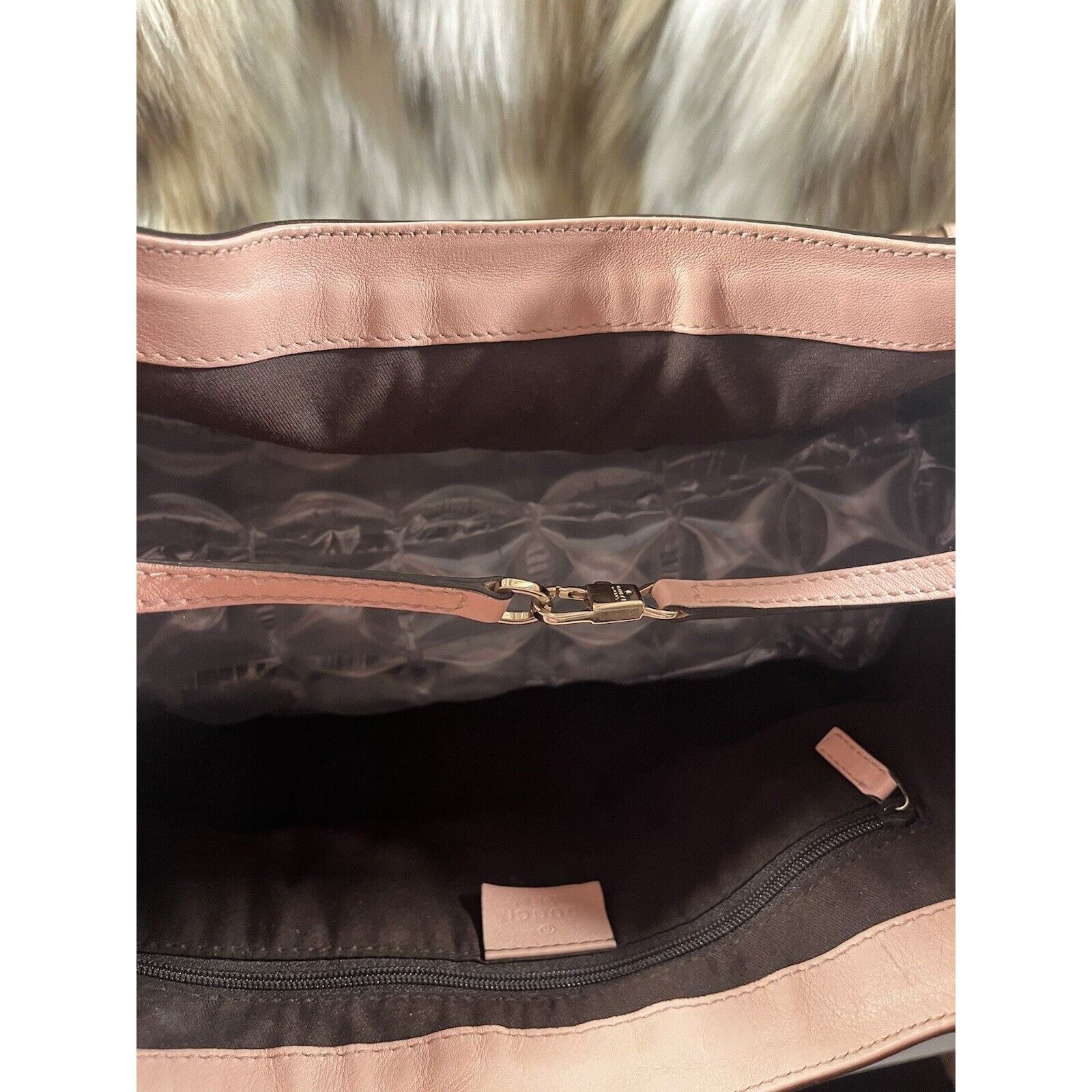 Gucci RARE Gucci PYTHON Handbag LARGE, Tan/pink. Size ONE SIZE - 9 Thumbnail