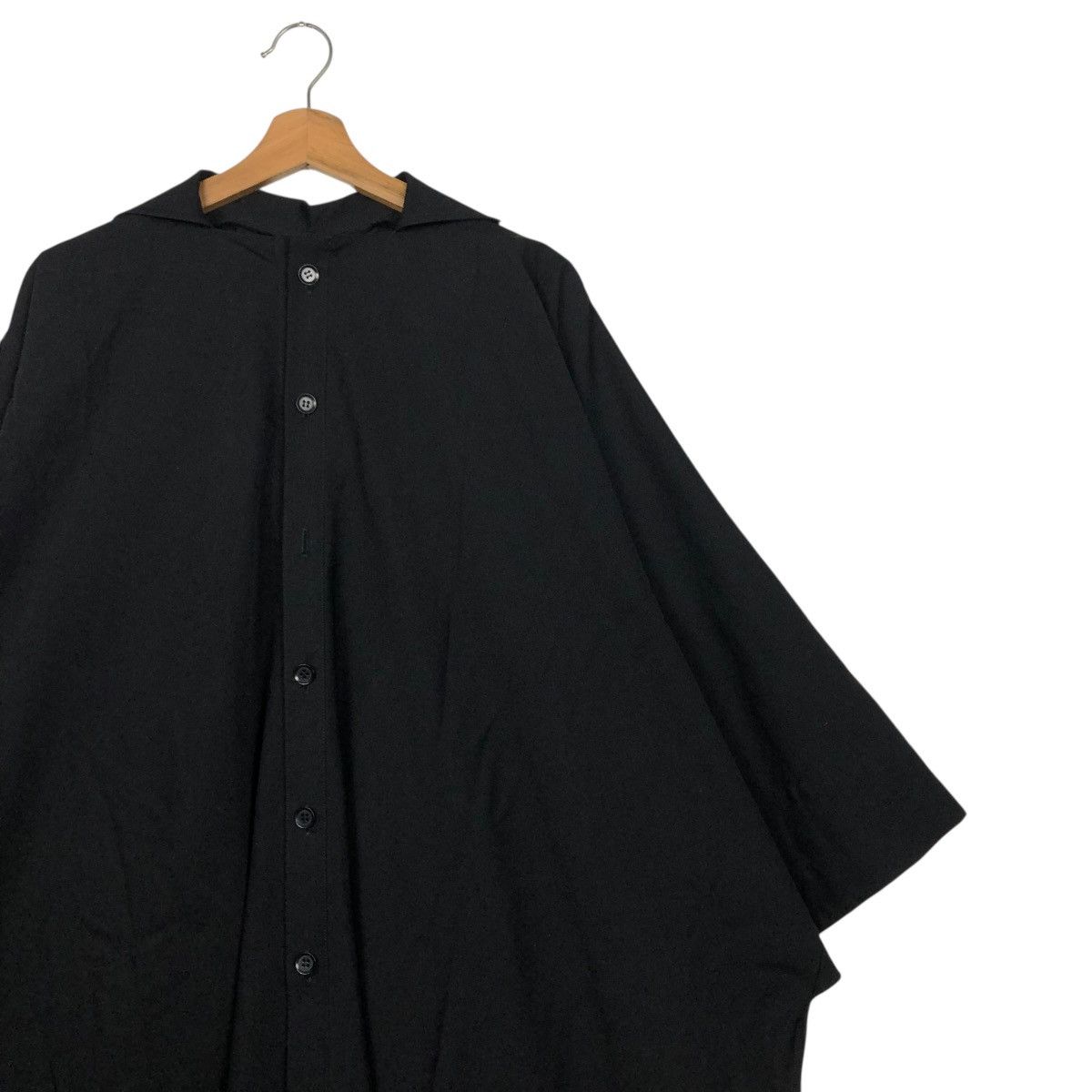 Yohji Yamamoto 🔥RICH BLACK VINTAGE YOHJI YAMAMOTO OVERSIZE JACKET RUNWAY Size US L / EU 52-54 / 3 - 19 Thumbnail