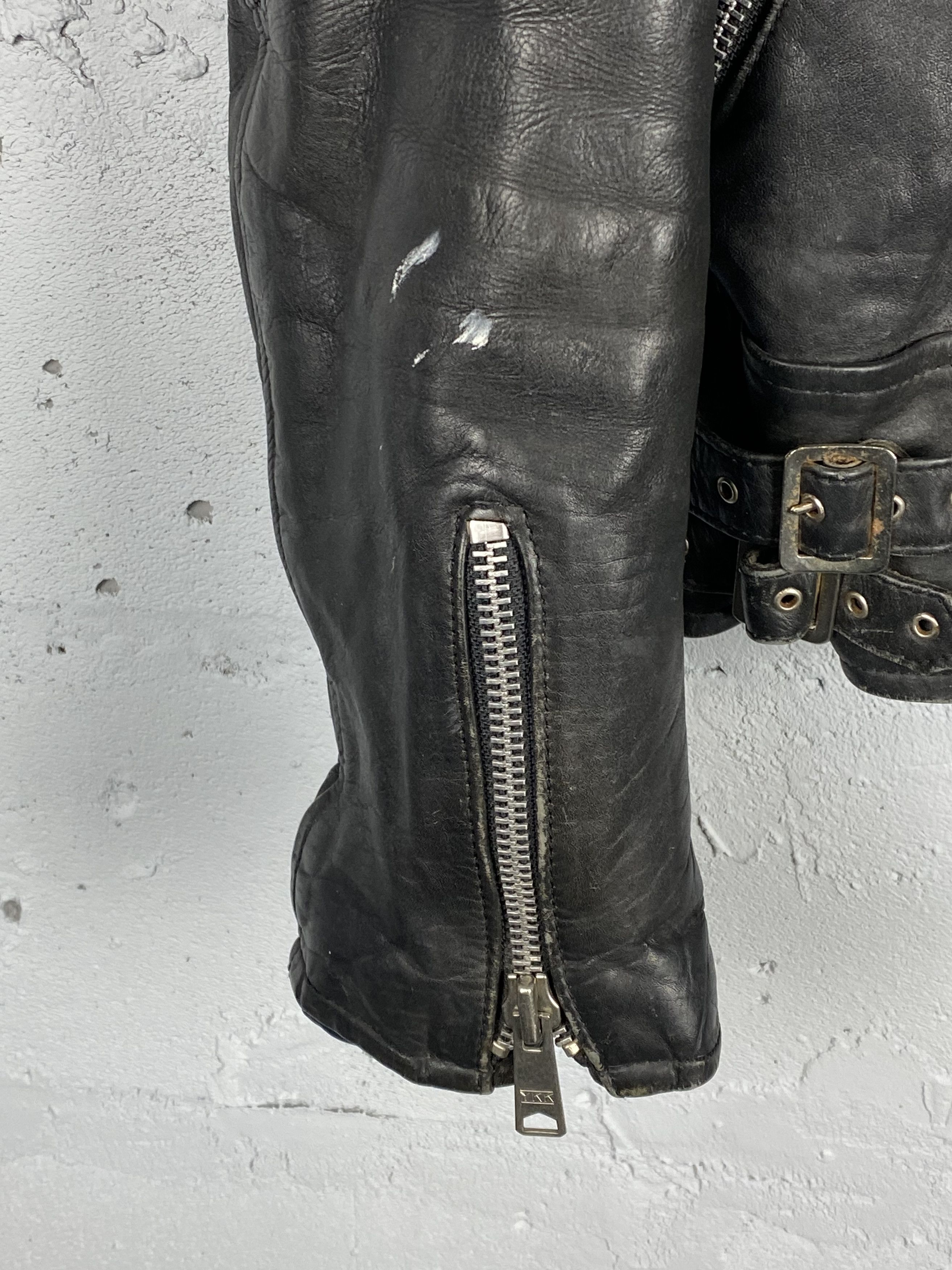 Vintage Vintage Avantgarde Biker Cropped Leather Jacket Size US M / EU 48-50 / 2 - 5 Thumbnail