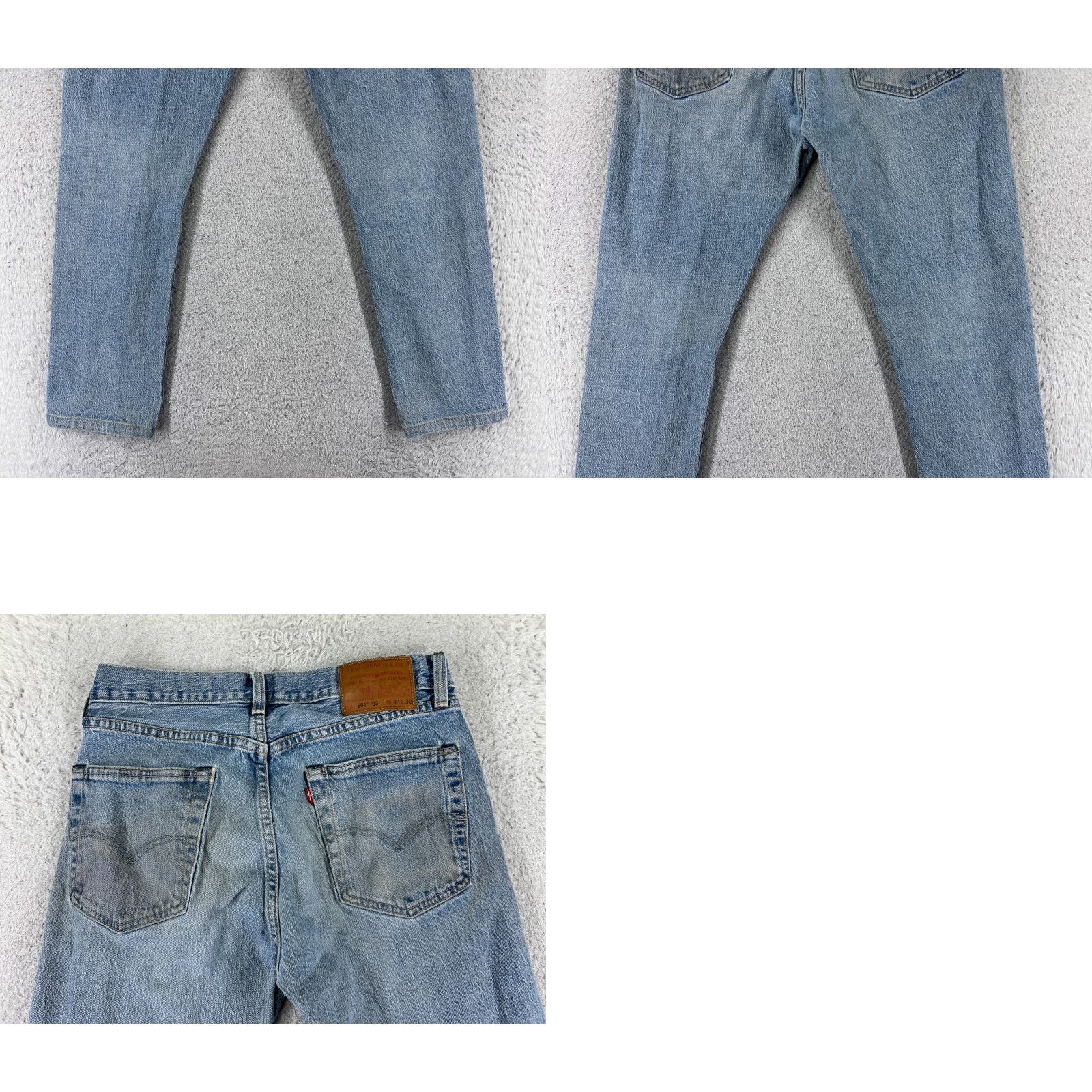 Levi's VINTAGE Levis Jeans 501 Levi'S 501 Series Denim Button Fly 28x26 Blue 501 Model Mens Adult Regular Straight Distressed 5-Pocket Denim Jeans Size US 31 - 10 Thumbnail