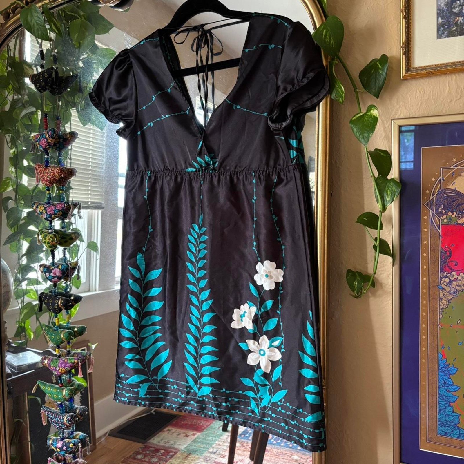 Guess Vintage Guess Jeans Y2K Babydoll Satin Dress Small Flirty Size S / US 4 / IT 40 - 7 Thumbnail