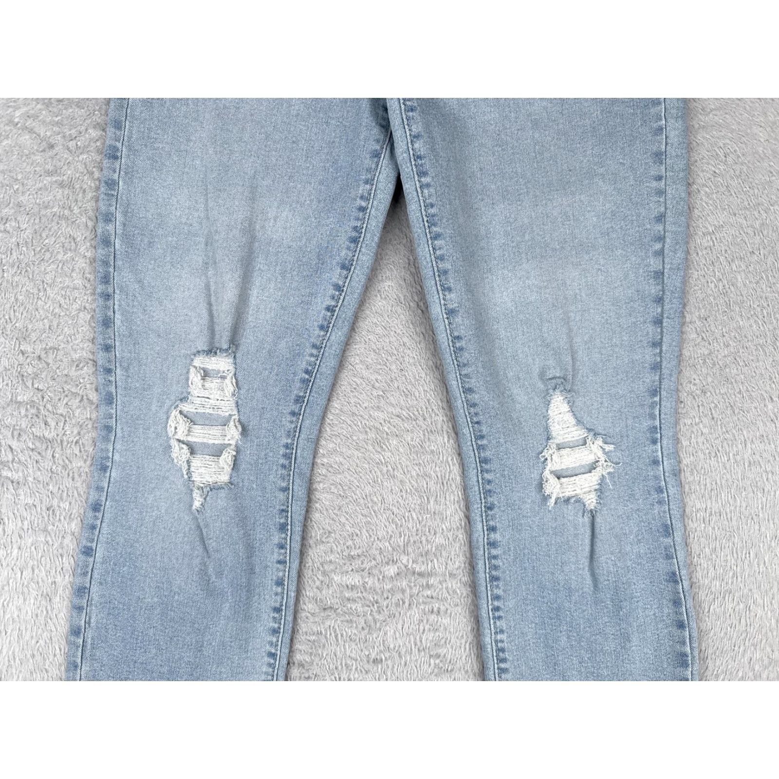 Denizen DENIZEN Levi's Jeans Womens 4 W27 Light Wash Mid Rise Boyfriend Distressed Denim Jeans 5-Pocket Stretch Cuffed Relaxed Modern Daywear Womens Size 27" / US 4 / IT 40 - 3 Thumbnail