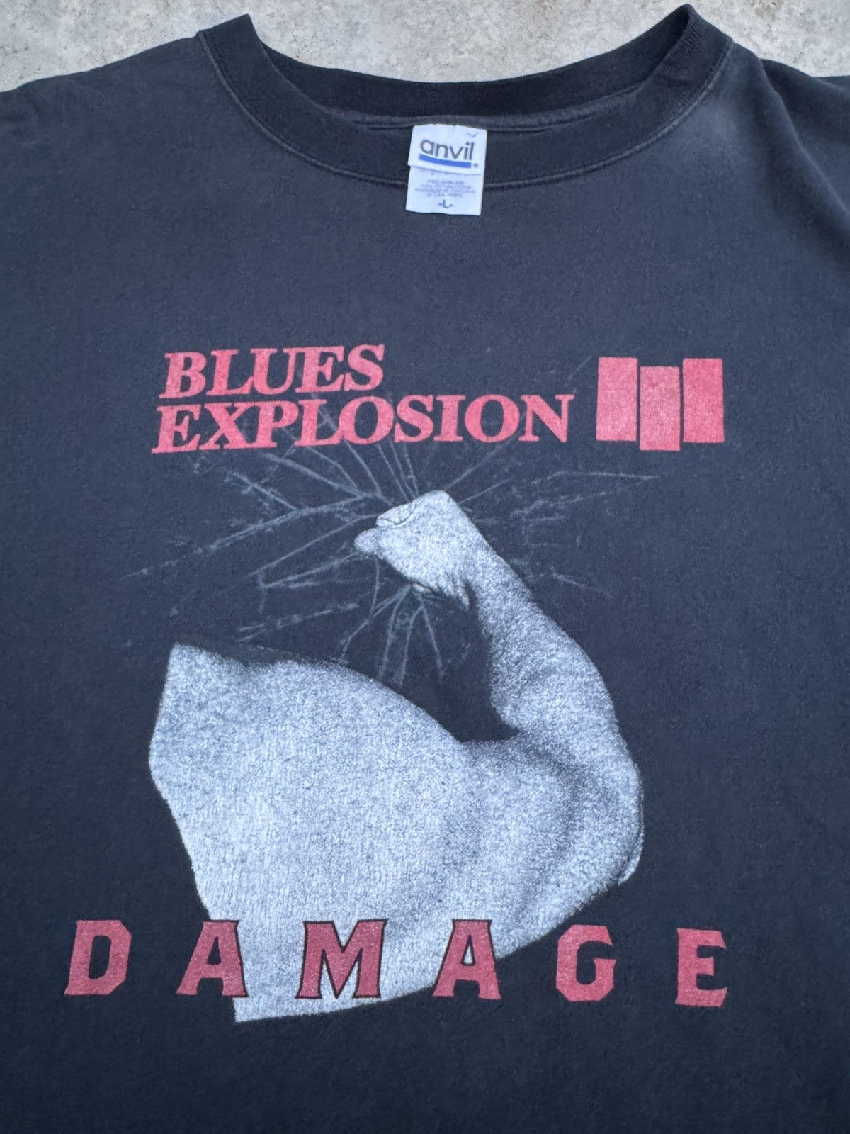 Other Blues Explosion Band Anvil Blue Tag Vintage Size US L / EU 52-54 / 3 - 2 Thumbnail