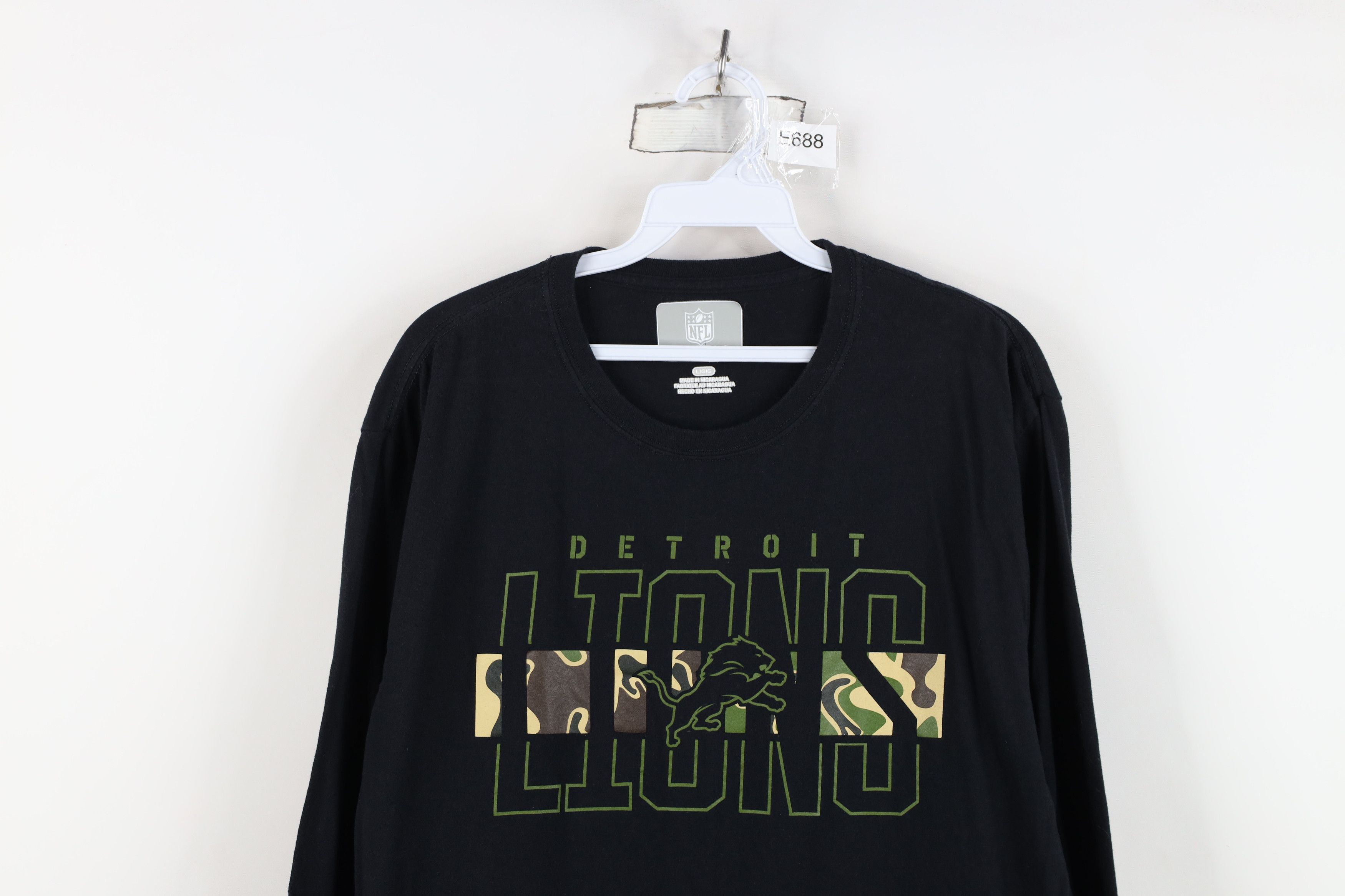 Vintage NFL Salute To Service Detroit Lions Football T-Shirt Black Size US L / EU 52-54 / 3 - 2 Thumbnail
