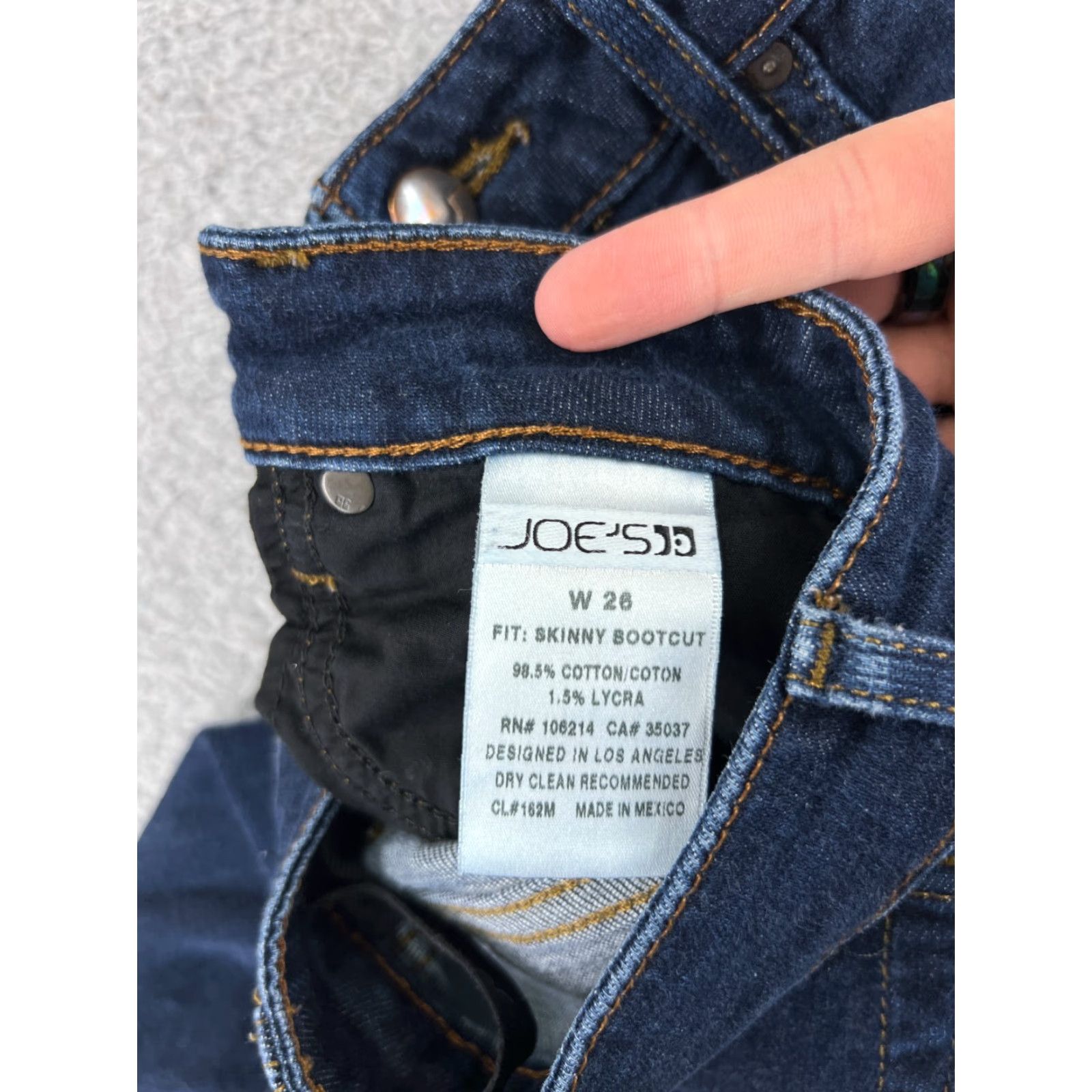 Vintage Joe's Jeans Jeans Pants Womens 26 Blue Denim Bootcut Dark Wash Low Rise Cotton Size 26" / US 2 / IT 38 - 4 Thumbnail