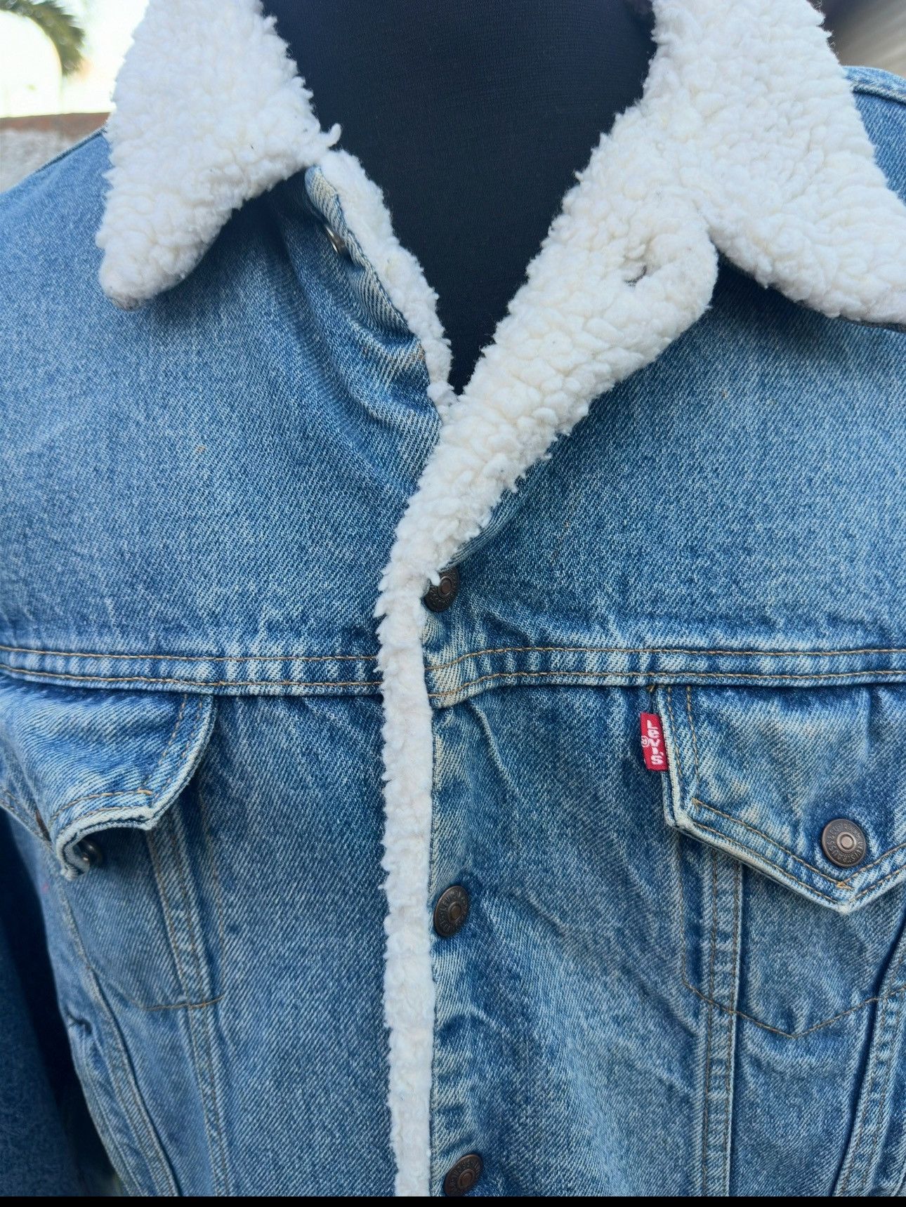 Levi's Levi's Men's XL Vintage Sherpa Lined Blue Jean Denim Jacket Size US XL / EU 56 / 4 - 3 Thumbnail