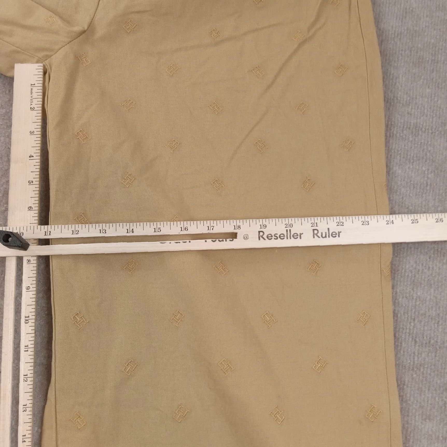 Tommy Hilfiger Tommy Hilfiger Women's Khaki Wide Leg Pants Size 14 Brown THFlex Logo Size 36" / US 14 / IT 50 - 5 Thumbnail