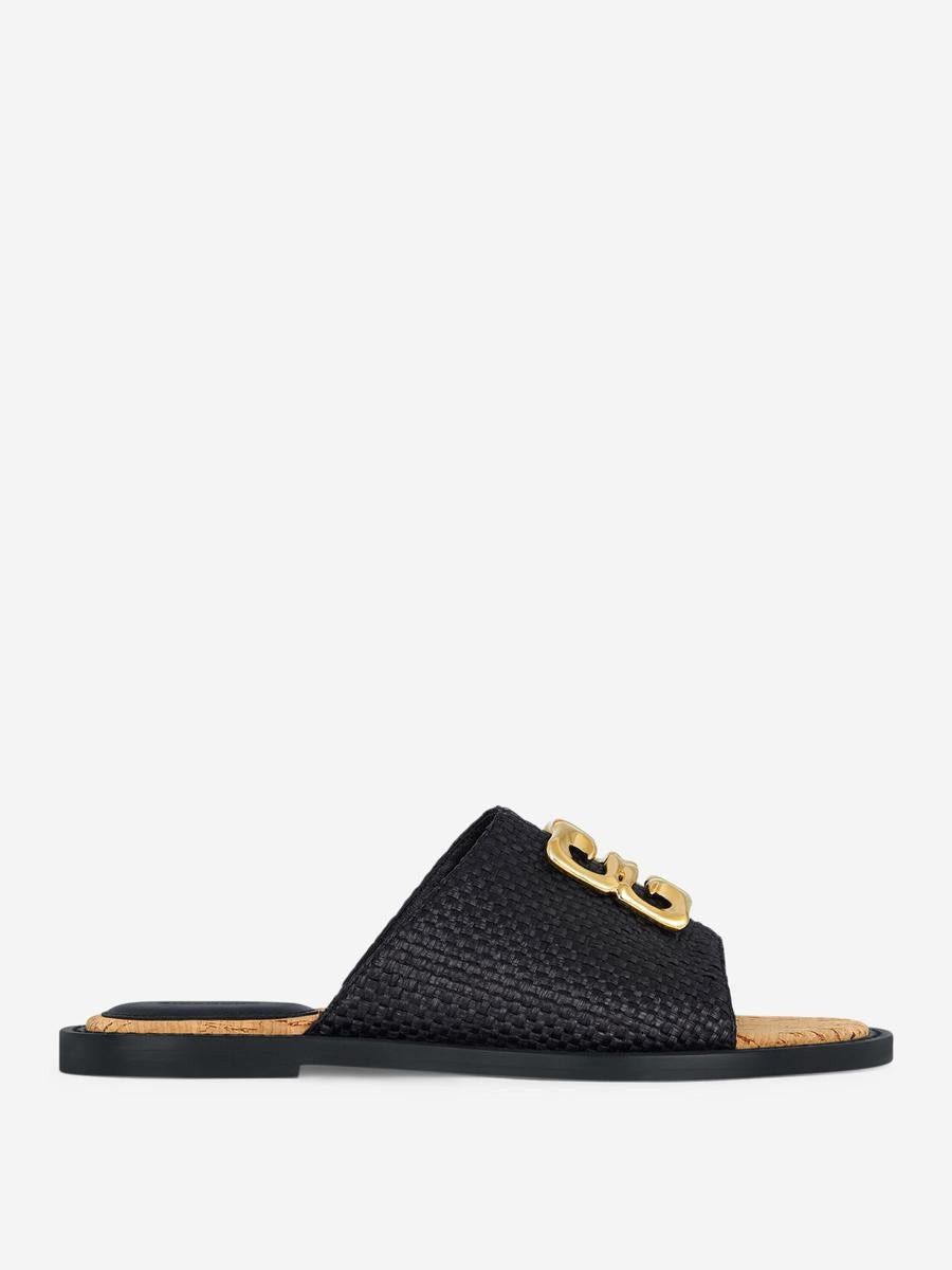 Givenchy o1srvl11e1224 Mule 4G Liquid Sandals in Black Size US 9 / IT 39 - 1 Thumbnail