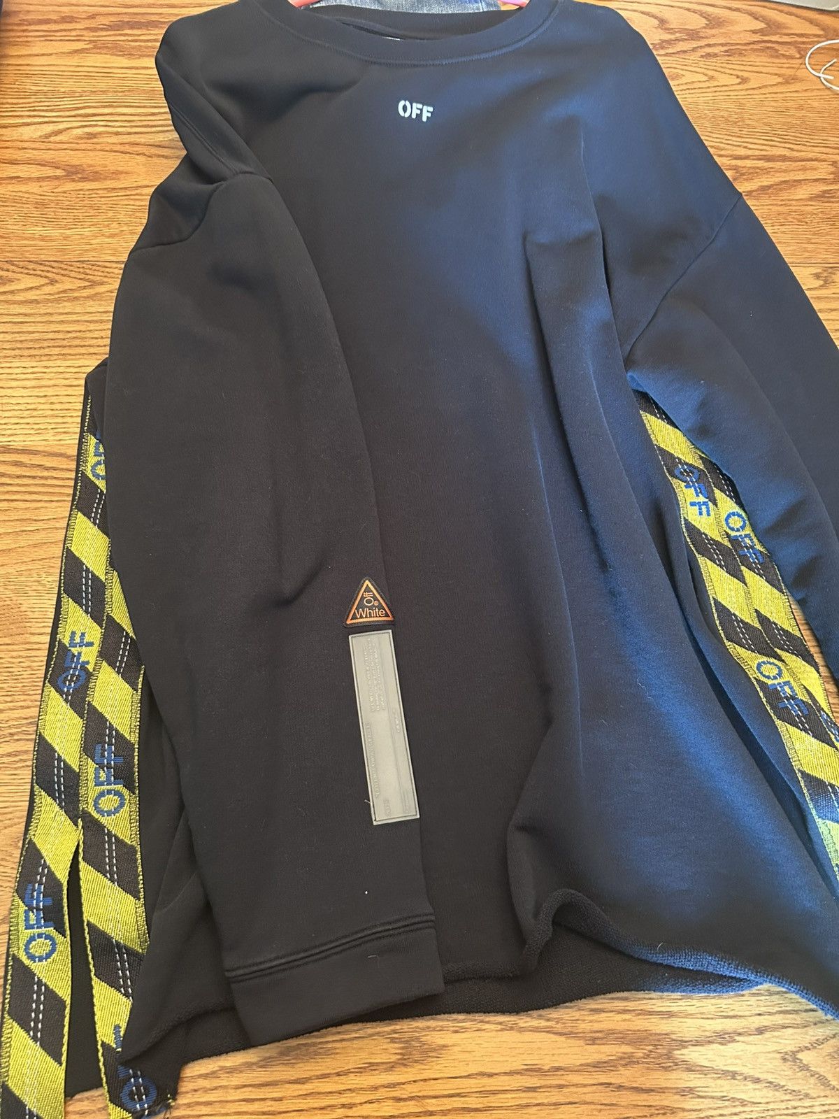 Off-White Off white black crewneck Size US M / EU 48-50 / 2 - 2 Thumbnail