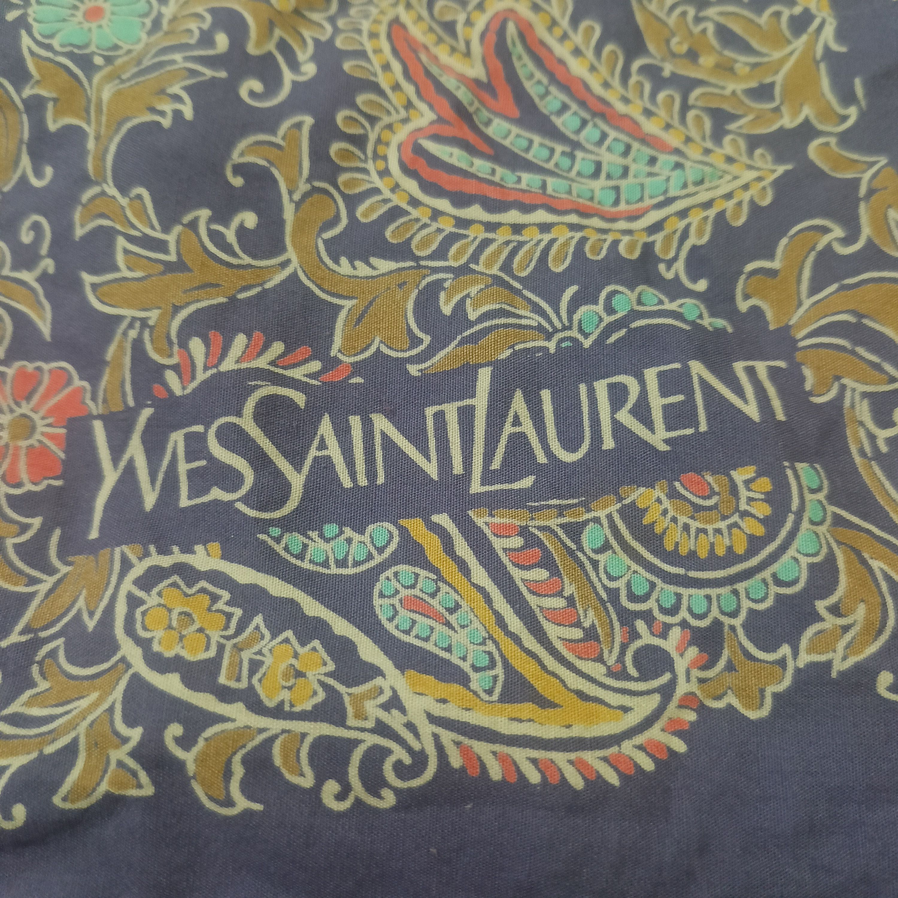 Saint Laurent Paris Rare Vtg YvesSaintLaurent YSL Apron Bandana Design Size ONE SIZE - 2 Thumbnail