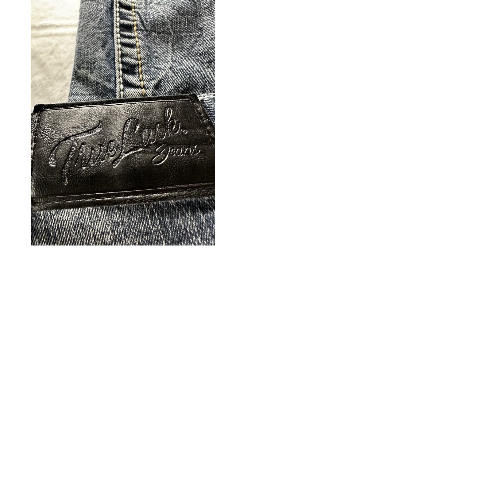 Denime True Luck Jeans Mens 32x28 Stretch Denim Straight Fit Size Thick Stitch Size US 32 / EU 48 - 10 Thumbnail