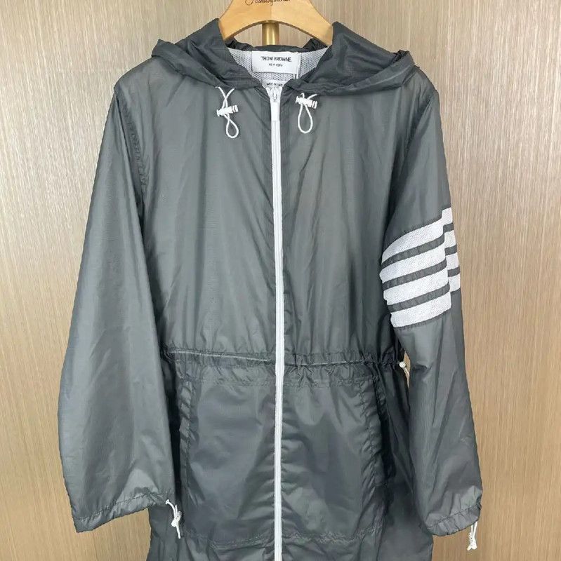 Thom Browne Thom Browne Women's Gray Polyester Coat 0089 Size M / US 6-8 / IT 42-44 - 1 Thumbnail