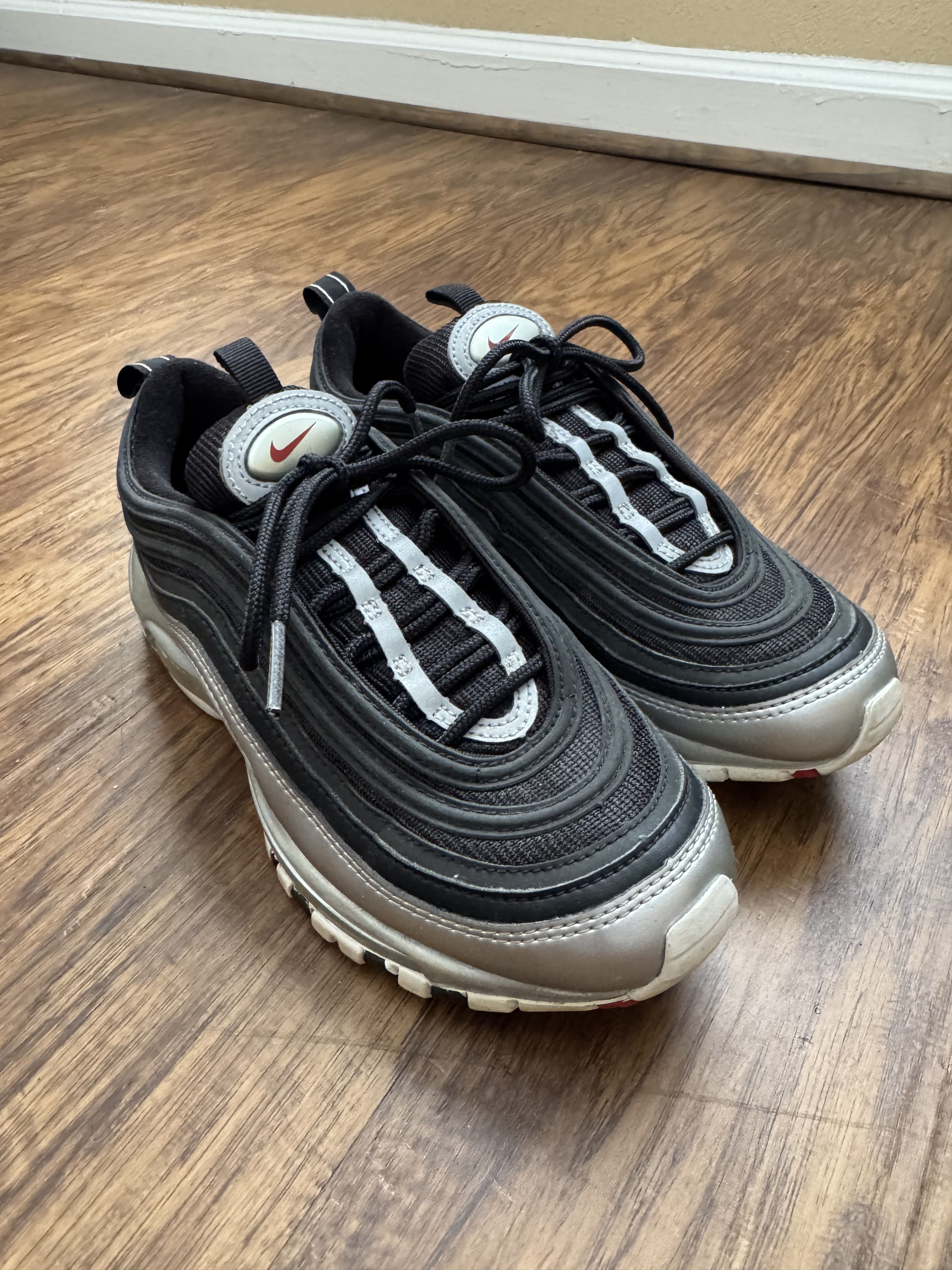 Nike Nike Air Max 97 QS Black/Silver/Red Size US 5 / EU 37 - 1 Thumbnail