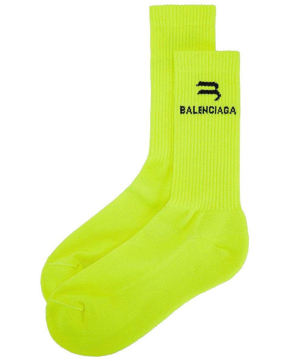 Balenciaga o1loc1c0924 Size: XL / 719046 Sporty B Tennis Socks Yellow Size ONE SIZE - 2 Thumbnail