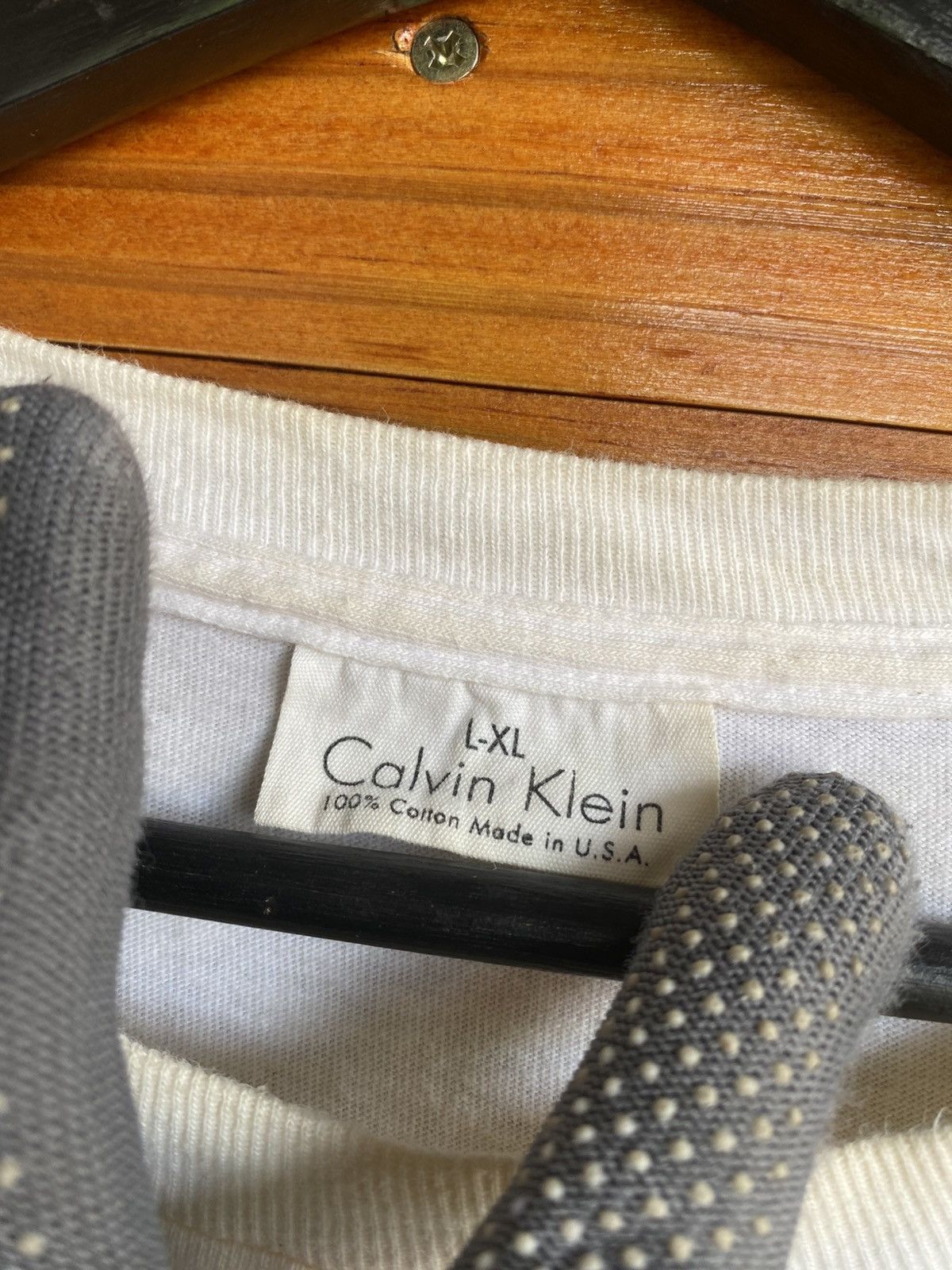 Calvin Klein Vintage Calvin Klein Jeans USA Made T-Shirt White CK Logo Size US XL / EU 56 / 4 - 7 Thumbnail