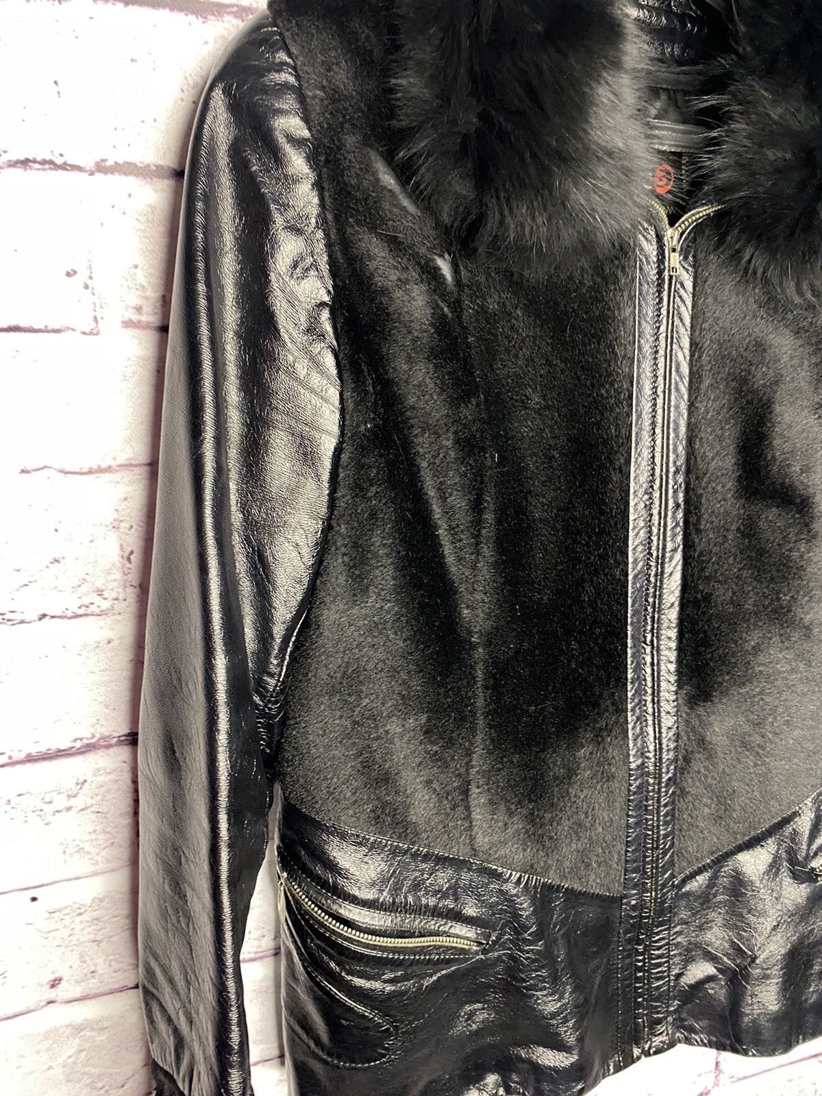 Vintage women's genuine sheepskin coat with fur vintage Size S / US 4 / IT 40 - 2 Thumbnail
