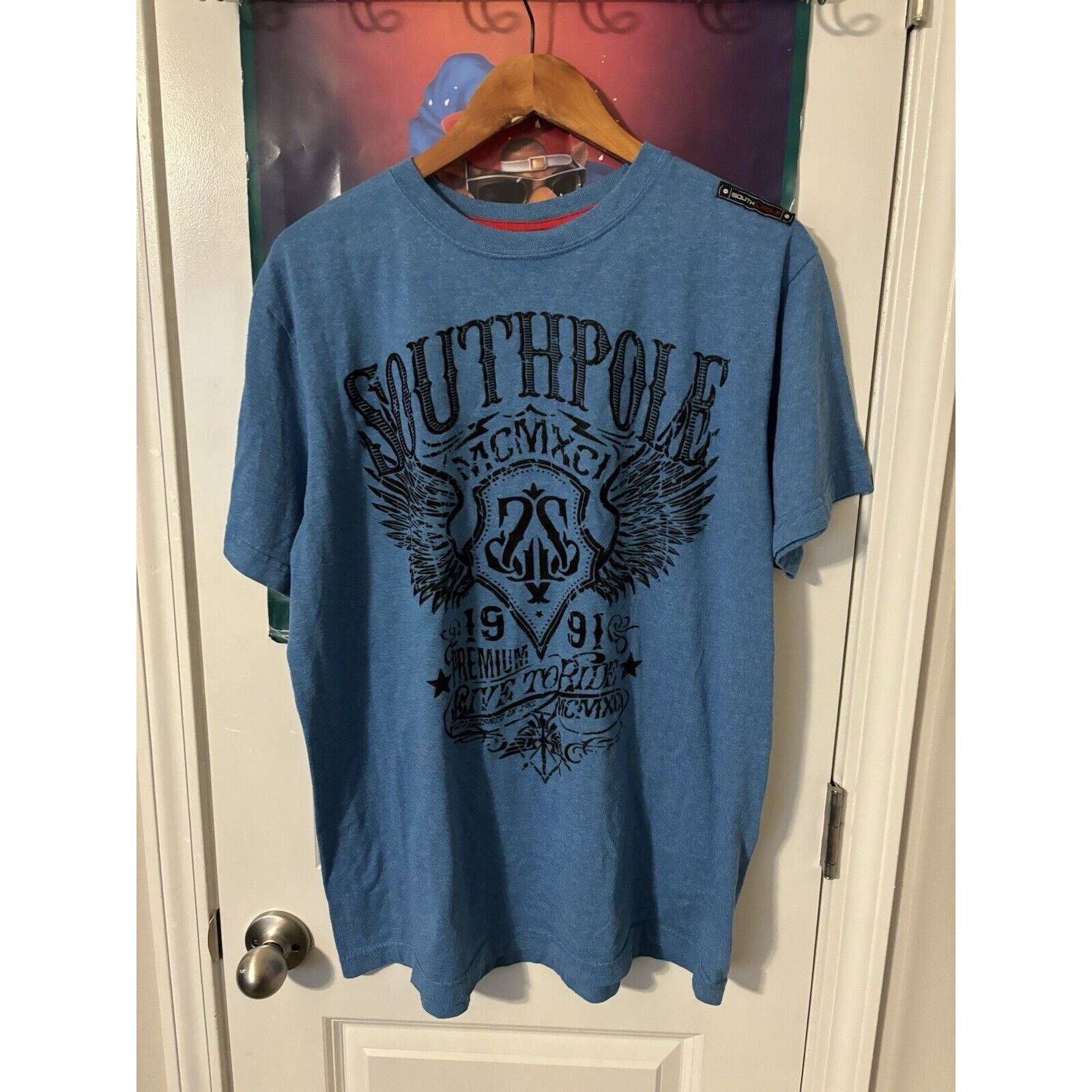 Southpole Vintage Blue y2k South pole Mens T-shirt Tagged Xl Size US XL / EU 56 / 4 - 1 Thumbnail