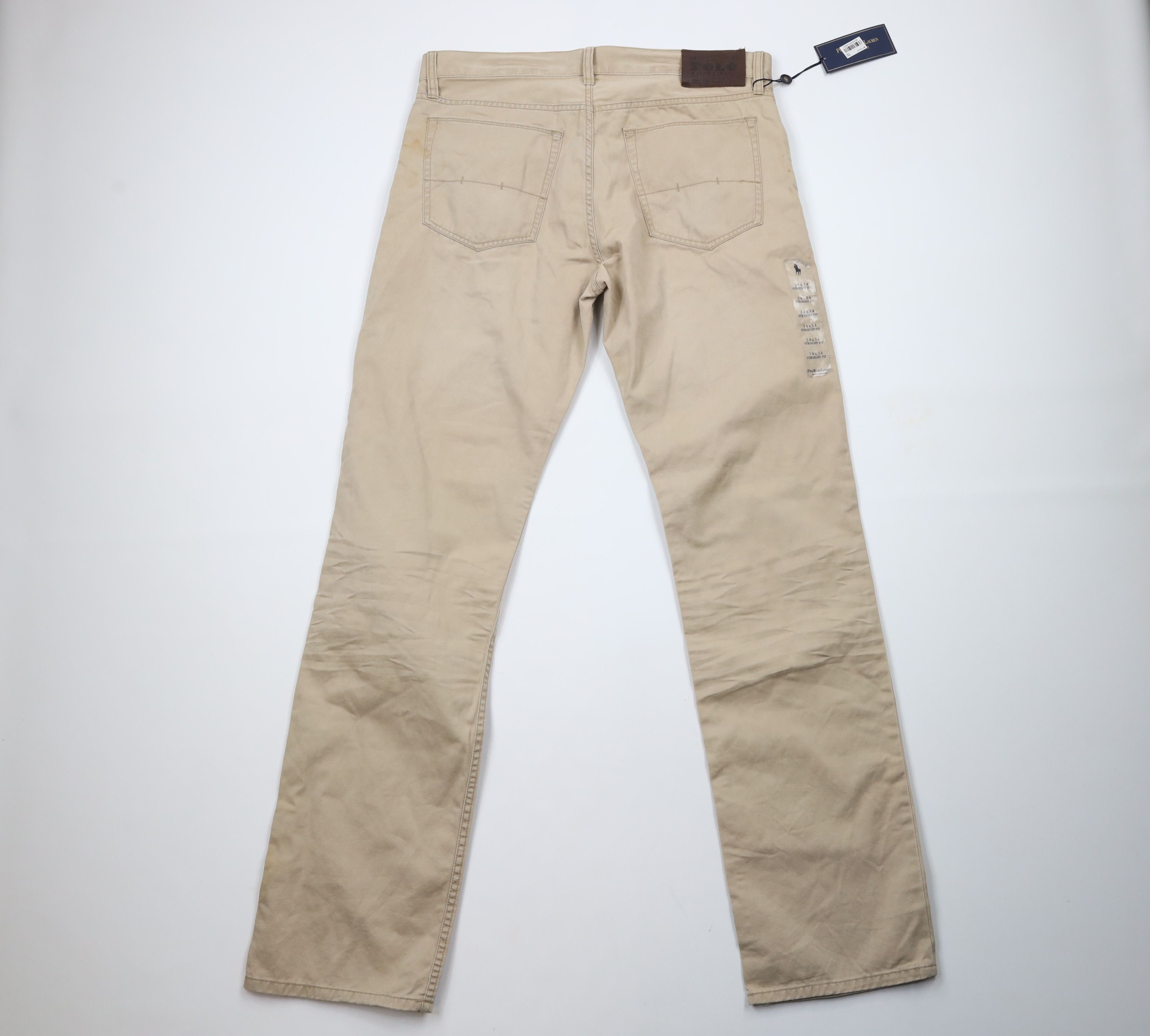Ralph Lauren × Vintage Deadstock Vintage Ralph Lauren Leg Cotton Twill Pants Beige Size US 34 / EU 50 - 11 Thumbnail