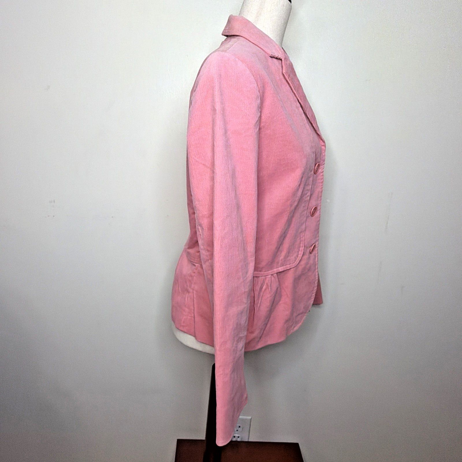 Talbots Talbots Women's 6 Corduroy Jacket Lined Stretch Spring PINK Size M / US 6-8 / IT 42-44 - 3 Thumbnail