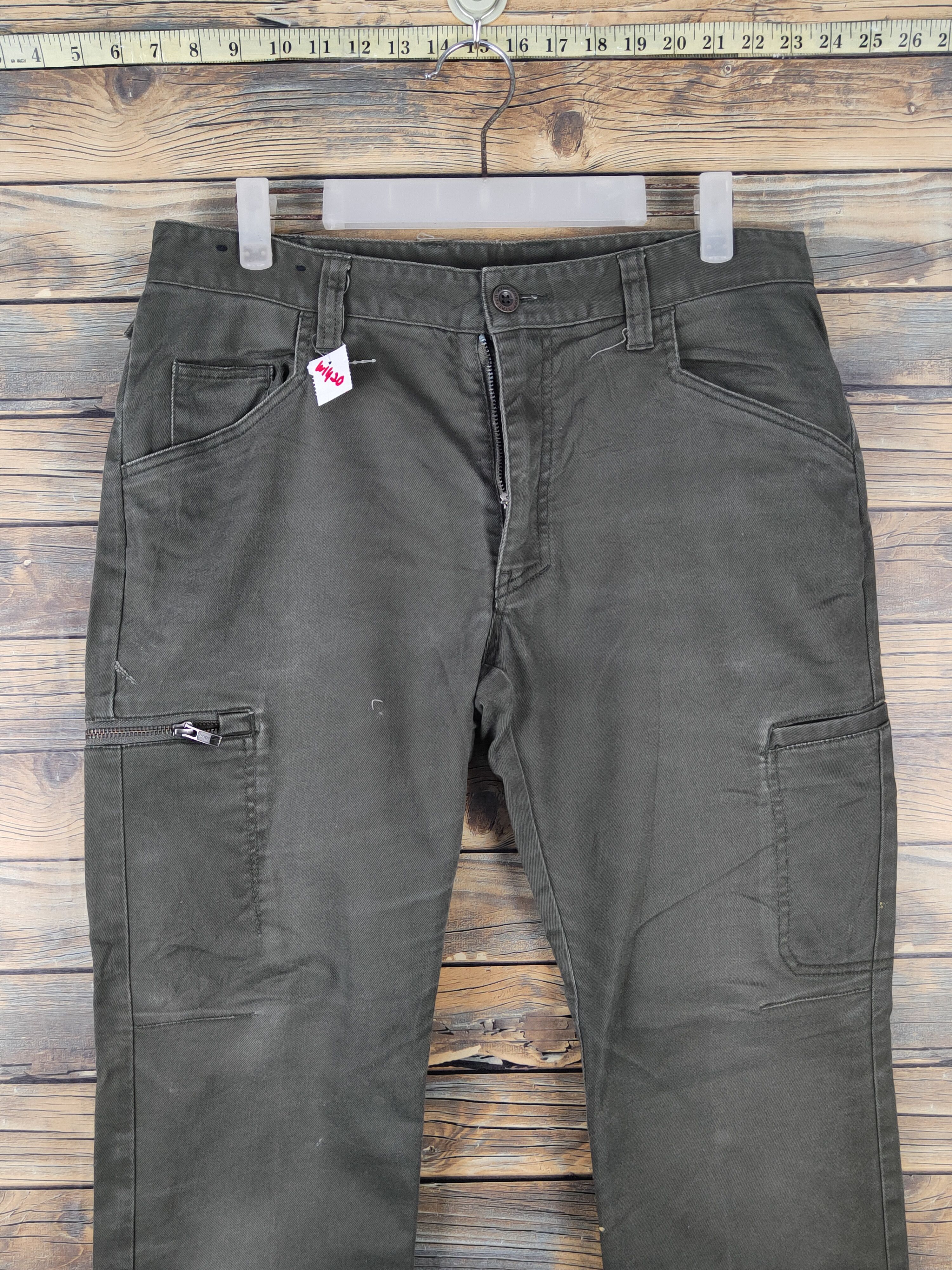 Japanese Brand Fine Assist Olive Multipocket Tactical Cargo Pants #W1420 Size US 32 / EU 48 - 2 Thumbnail