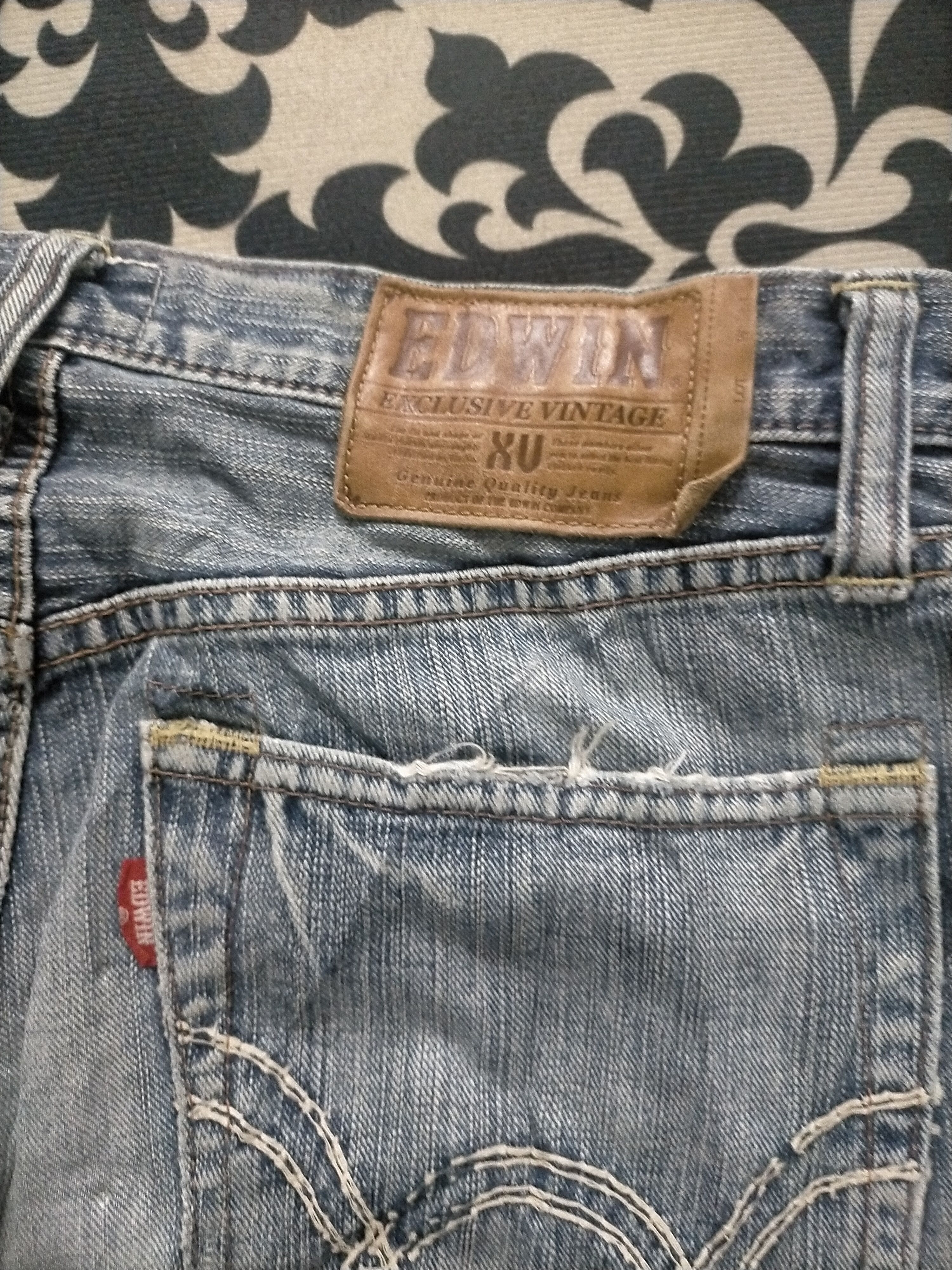 Edwin 🔥Ripped🔥 Edwin xv Distressed Insane Jeans Size US 33 - 7 Thumbnail