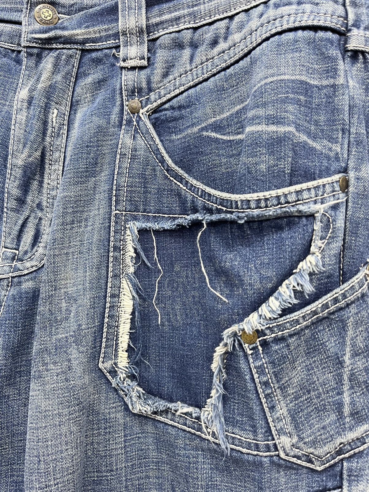 Jean FYE🔥TOUGH JEANSMITH Designer Distressed Bartack Denim Pants Size US 34 / EU 50 - 11 Thumbnail
