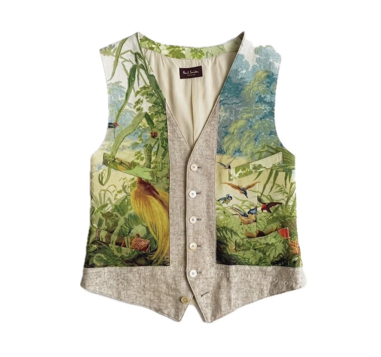 Vintage Vintage Paul Smith 2010s Art Printed Waistcoat Size US M / EU 48-50 / 2 - 1 Thumbnail