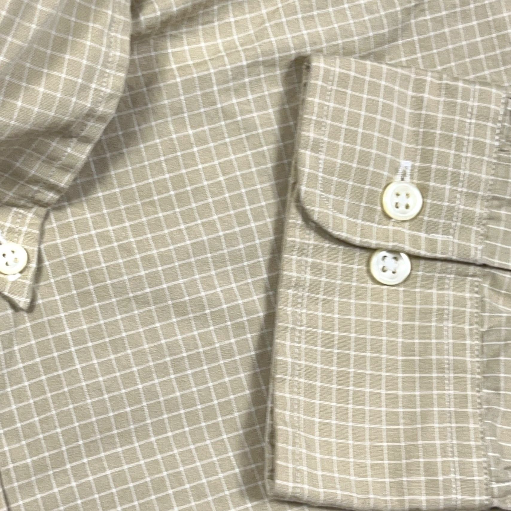 Ralph Lauren Ralph Lauren Shirt Men L Beige Check Button-Up Embroidered Logo Button Colorful Preppy Modern Mens Size 42R - 7 Thumbnail
