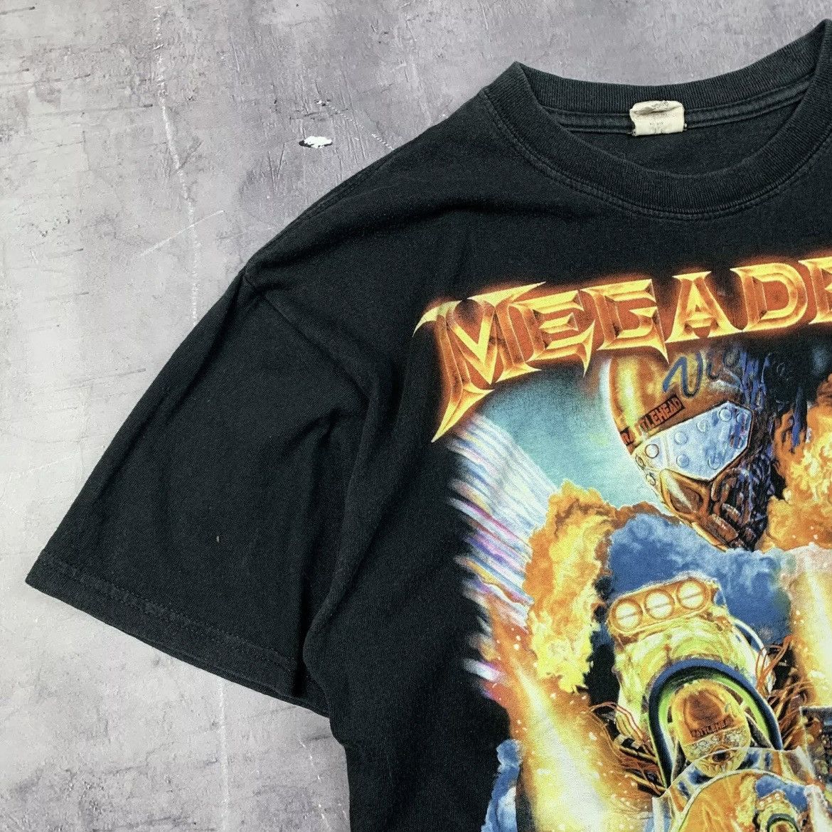 Band Tees Rare! Vintage Megadeth Battlehead Tee Big Logo 00s L Size Size US L / EU 52-54 / 3 - 3 Thumbnail