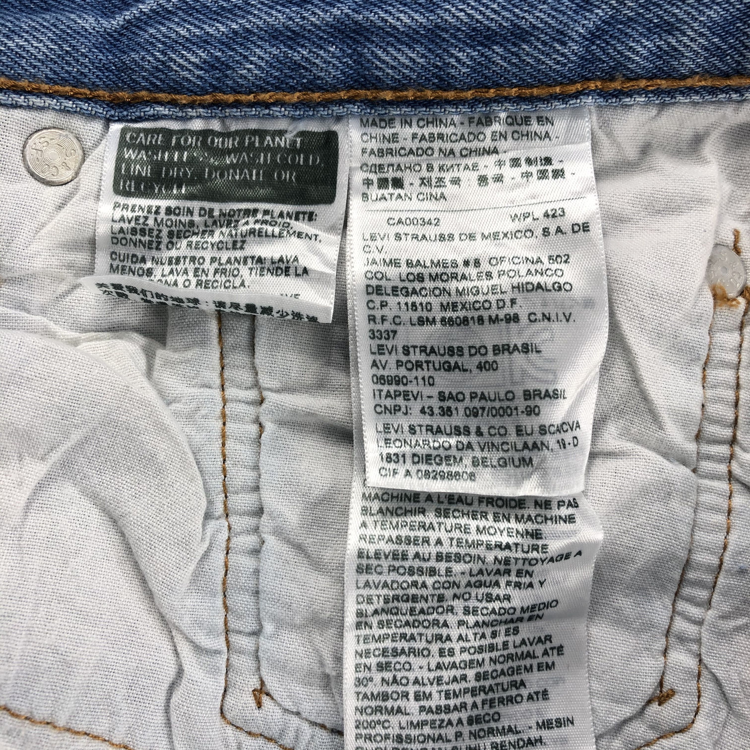 Levi's Distress Levis 501 ct Jeans Light Wash Denim KJ492 Size US 36 / EU 52 - 11 Thumbnail