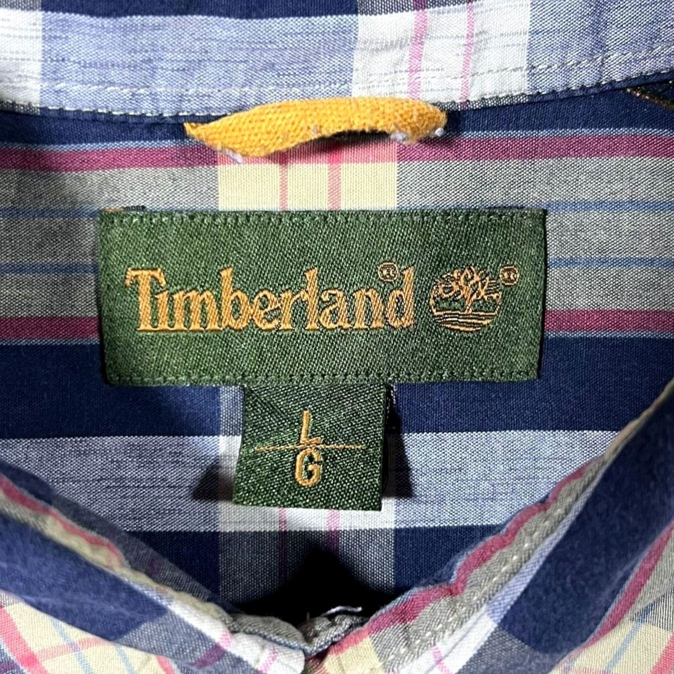 Timberland VINTAGE Timberland Shirt Baseball Collar Long Sleeve Cotton Multicoloured Plaid Check L XL Men Size US L / EU 52-54 / 3 - 3 Thumbnail