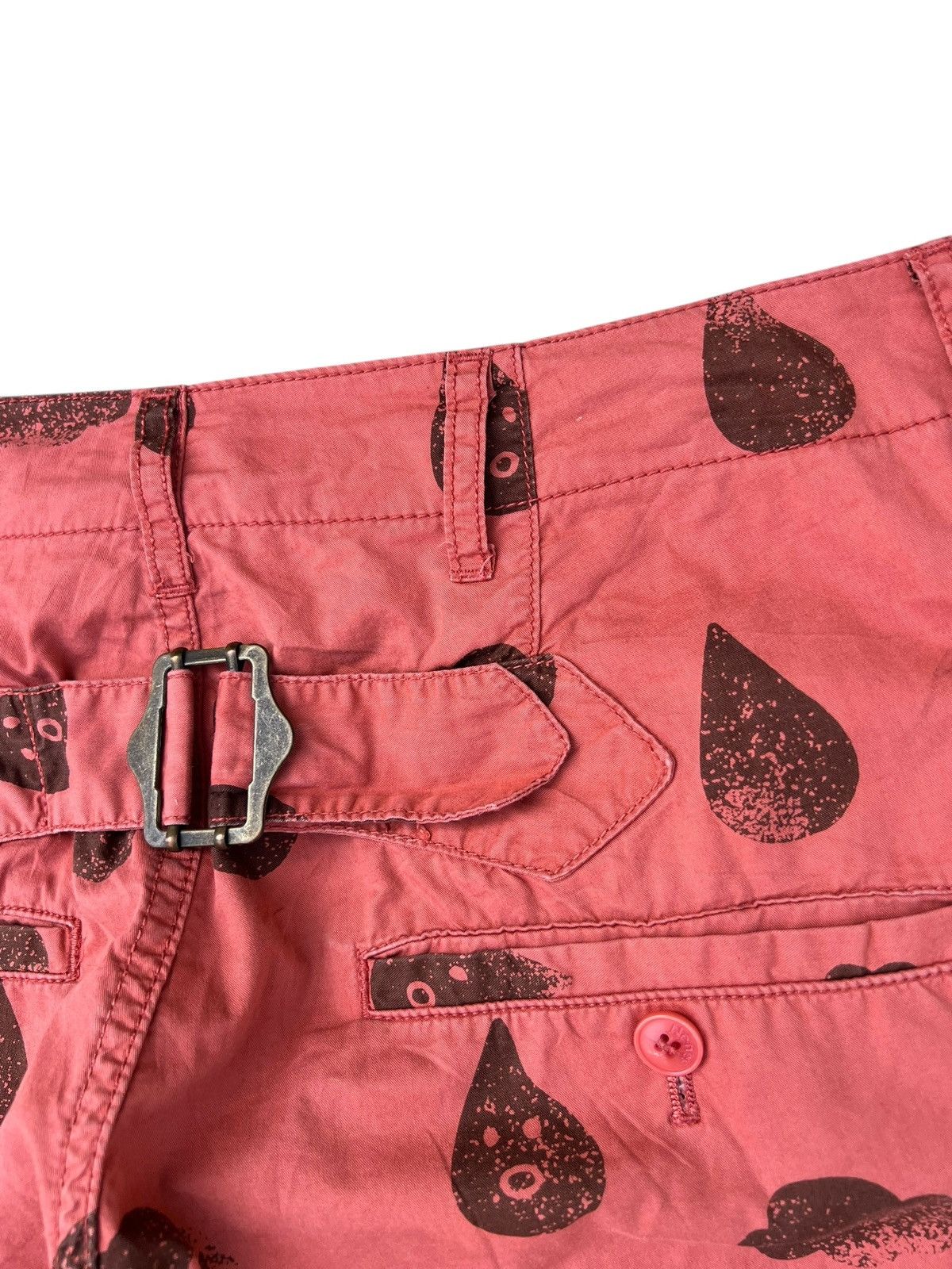 Ne-Net Ne-net Raindrops Clouds Printed Buckle Back Cropped Pant Size US 29 - 18 Thumbnail