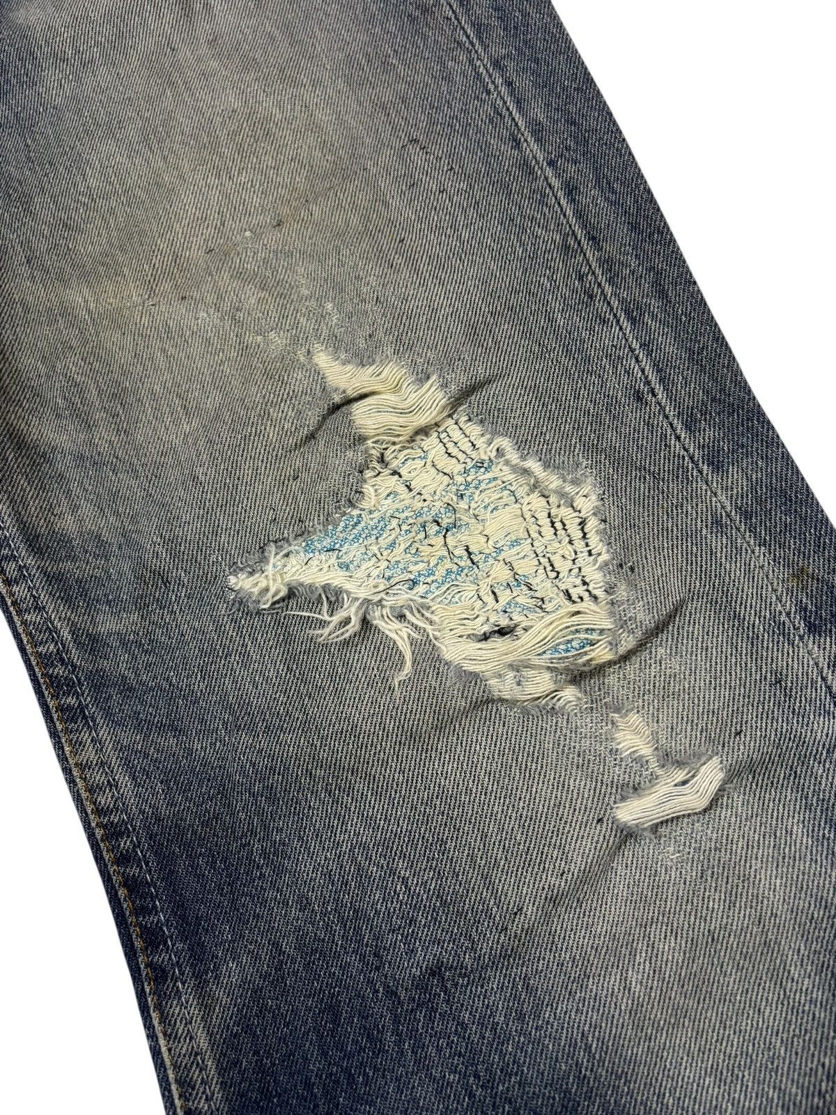 Levi's Vtg 90s Levis 501 Distressed Jeans Size US 30 / EU 46 - 6 Thumbnail