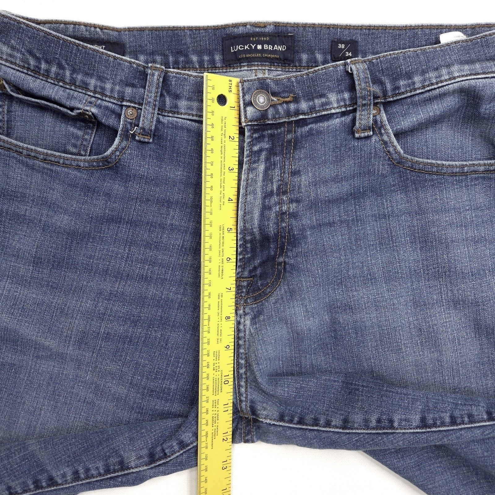Lucky Brand Lucky Brand 221 Straight Jeans Mens 38x33 Blue Stretch Size US 38 / EU 54 - 6 Thumbnail