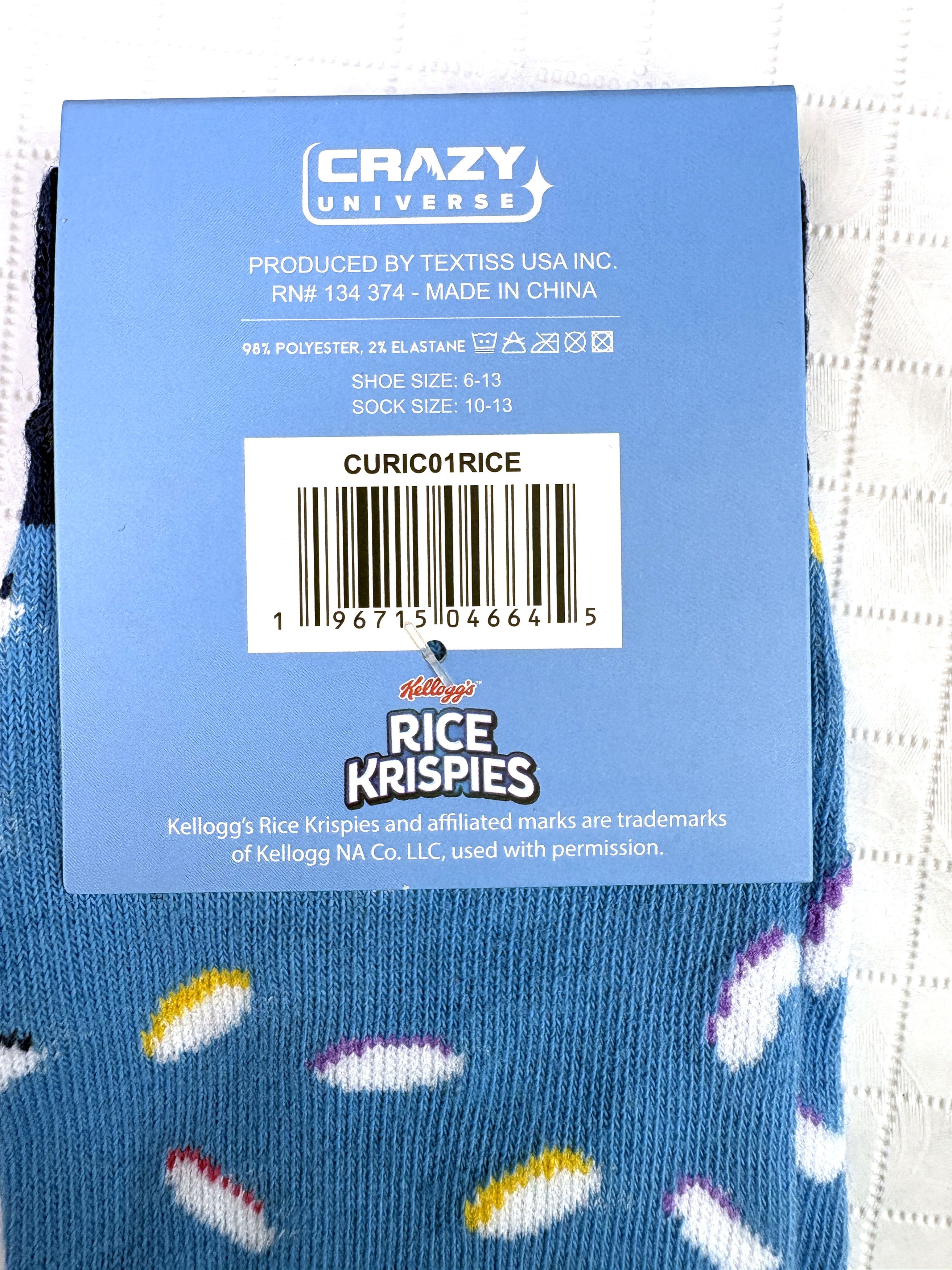 Other Kellogg's Rice Krispies crew socks Adult shoe sizes 6–13 Size ONE SIZE - 7 Thumbnail
