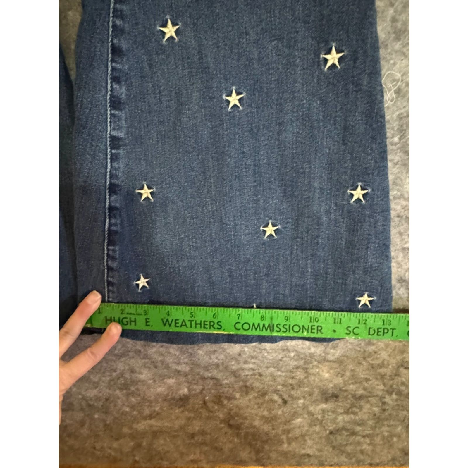 Vintage Judy Blue Women's Ultra High Rise Stars Jeans Flared 3/26 Denim Blue 5-Pocket Gunmetal Logo Belt Loops Regular Stretch Vintage: No Size 26" / US 2 / IT 38 - 5 Thumbnail